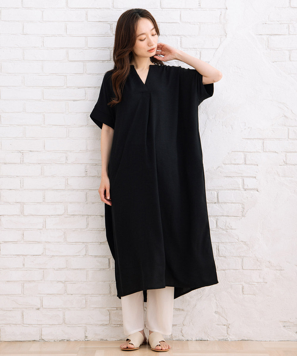 【sabstreet bis】ライトジョーゼットスキッパーワンピース