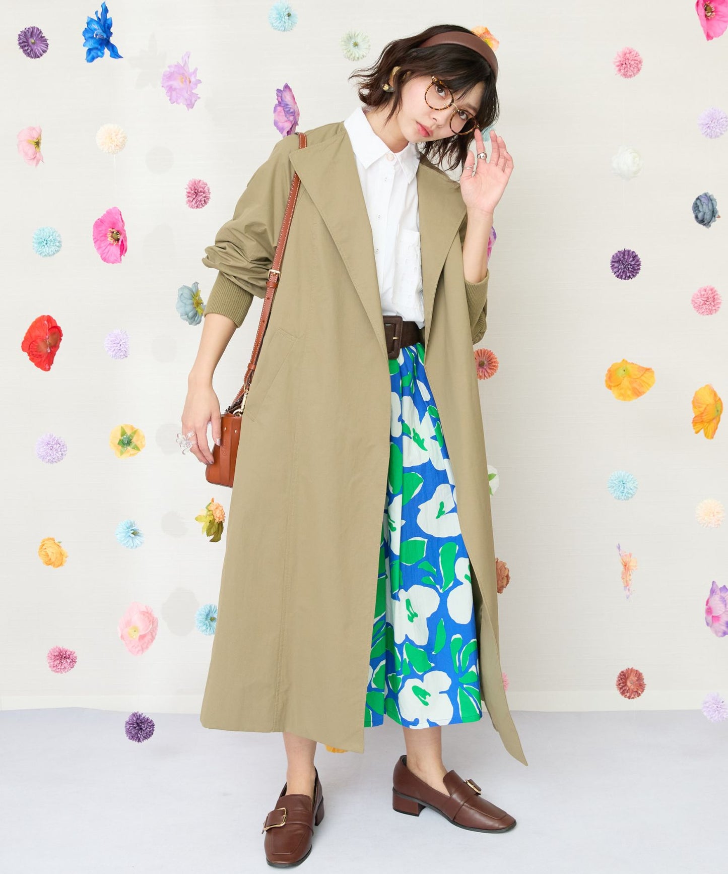 【NUMPH】スクエアカットワークコンビシャツ