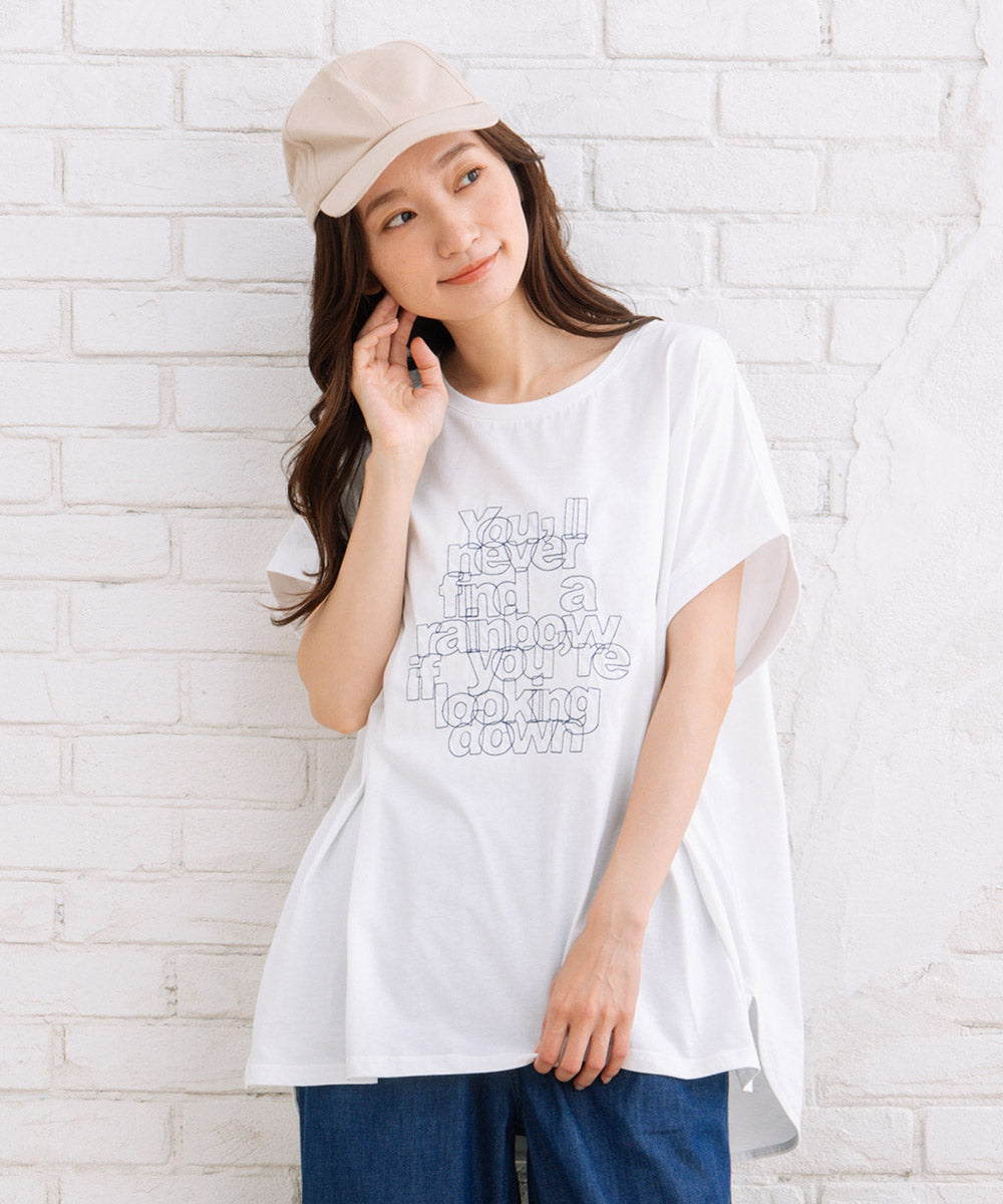 【sabstreet bis】プロバーブステッチエンブロイダリーTシャツ