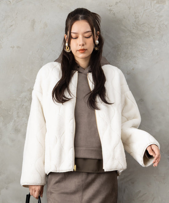 【FONT LAB】オニオンキルティングリバーシブルブルゾン