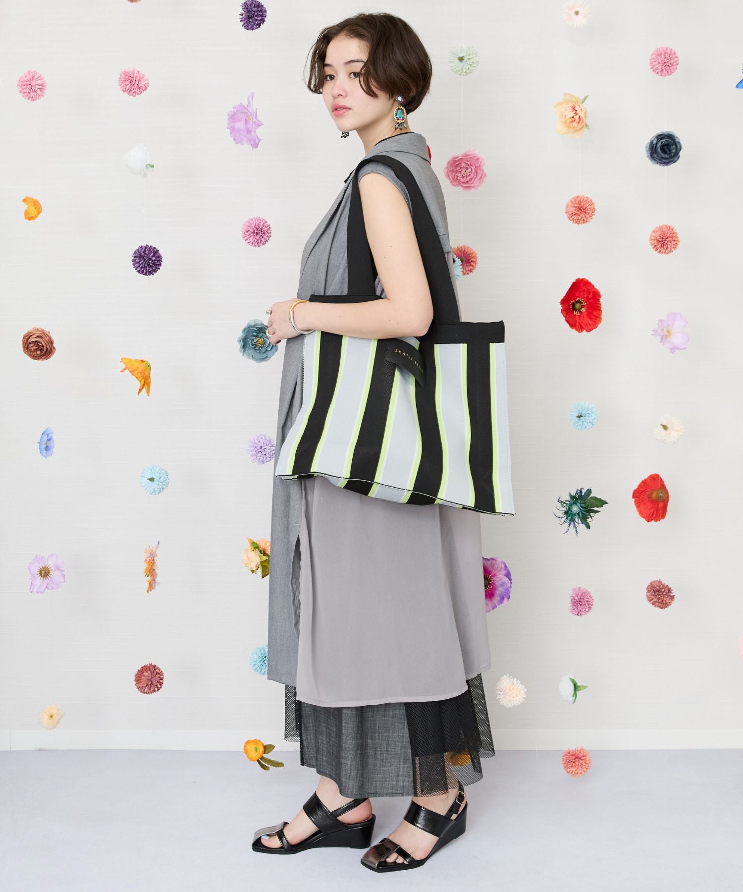 【FONT LAB】バックジョーゼットロングジレ