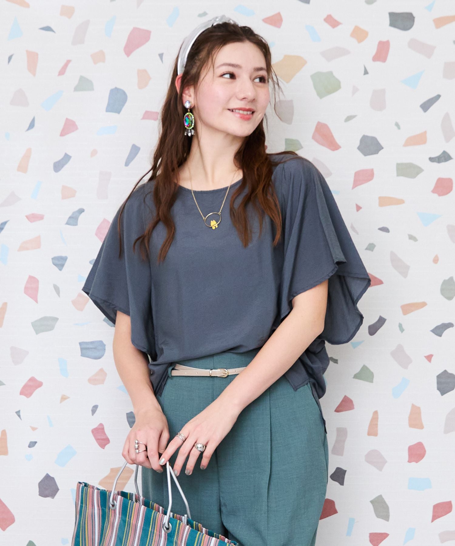 レディース Tブラウス 2WAY ラッフルスリーブ COOLTOUCH|JETSET SOLO PLUS(ジェットセットソロプラス) 公式通販|レディース ファッション きれいめカジュアル