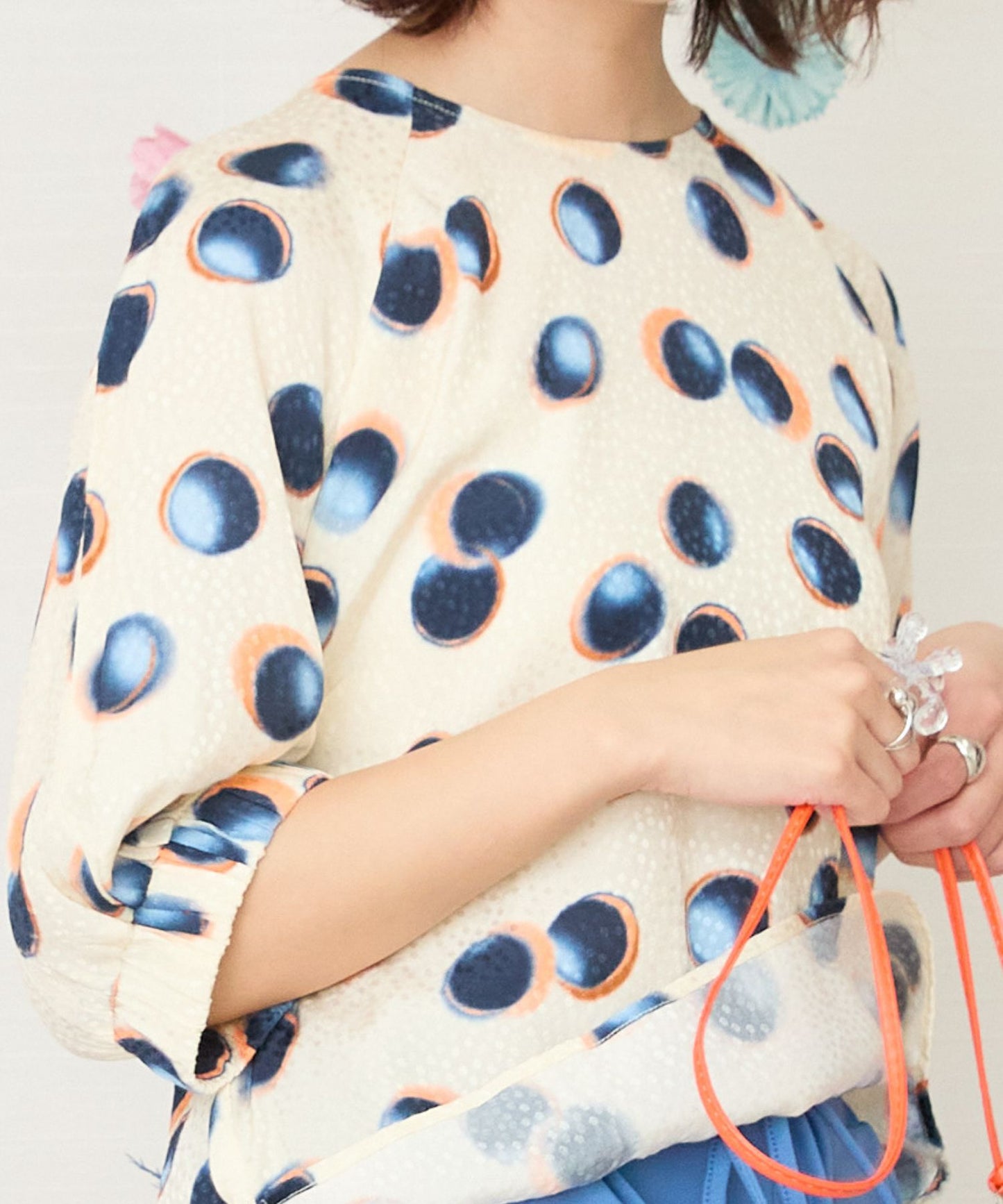 【CKS】ドットプリントブラウス