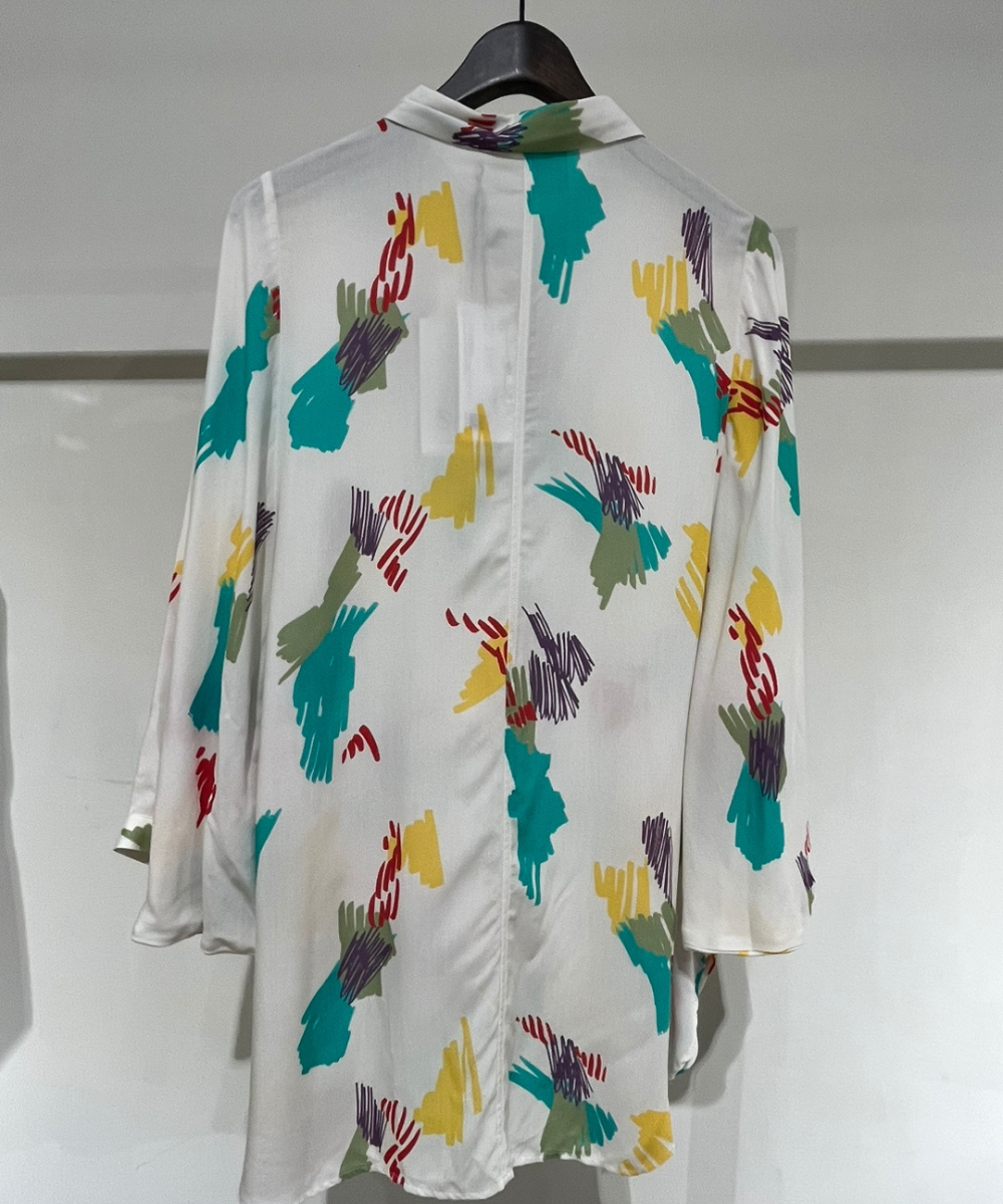 SKFK ペイントプリントシャツ