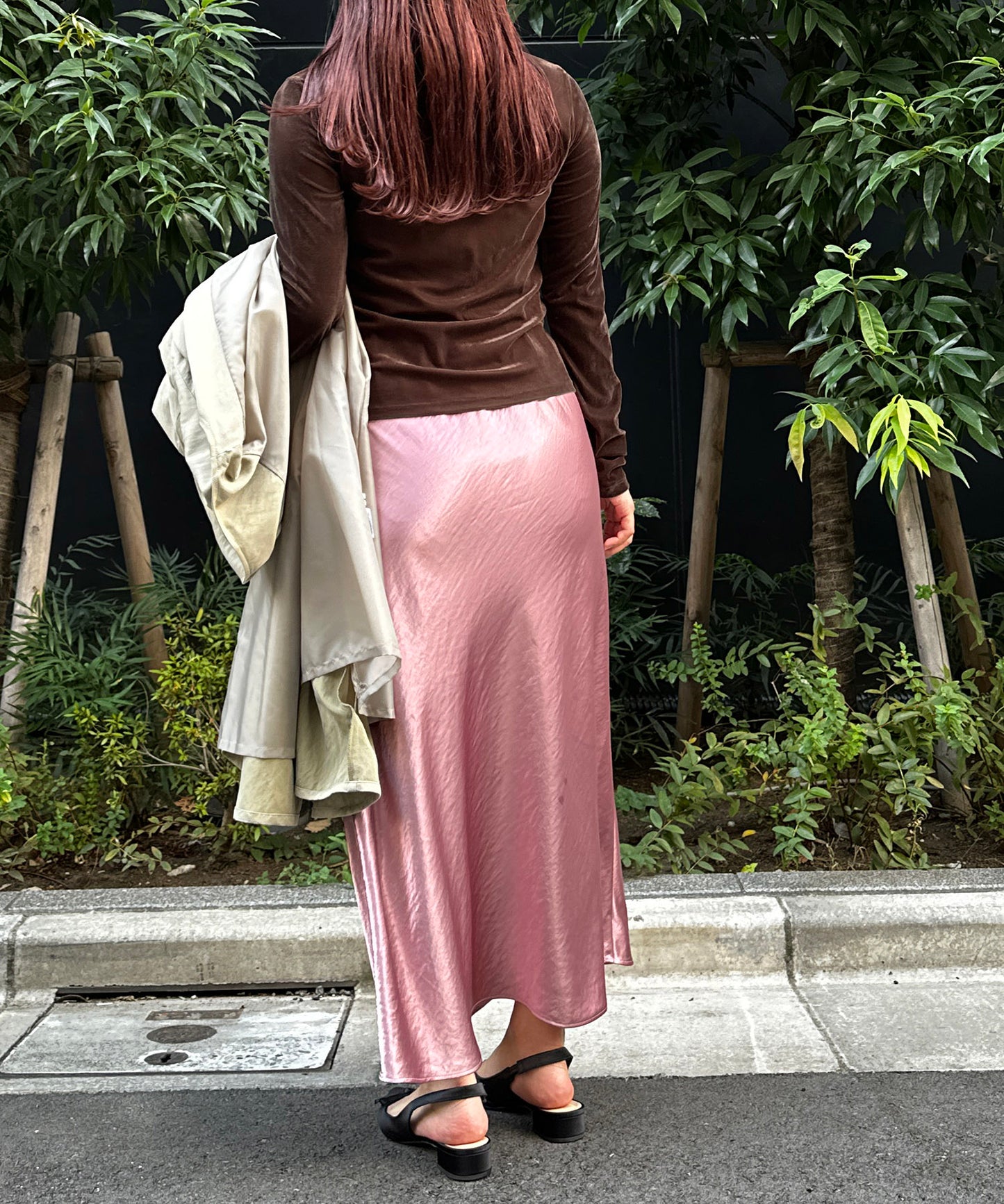 【INNOWAVE】シアーベロアロングスリーブシャツ