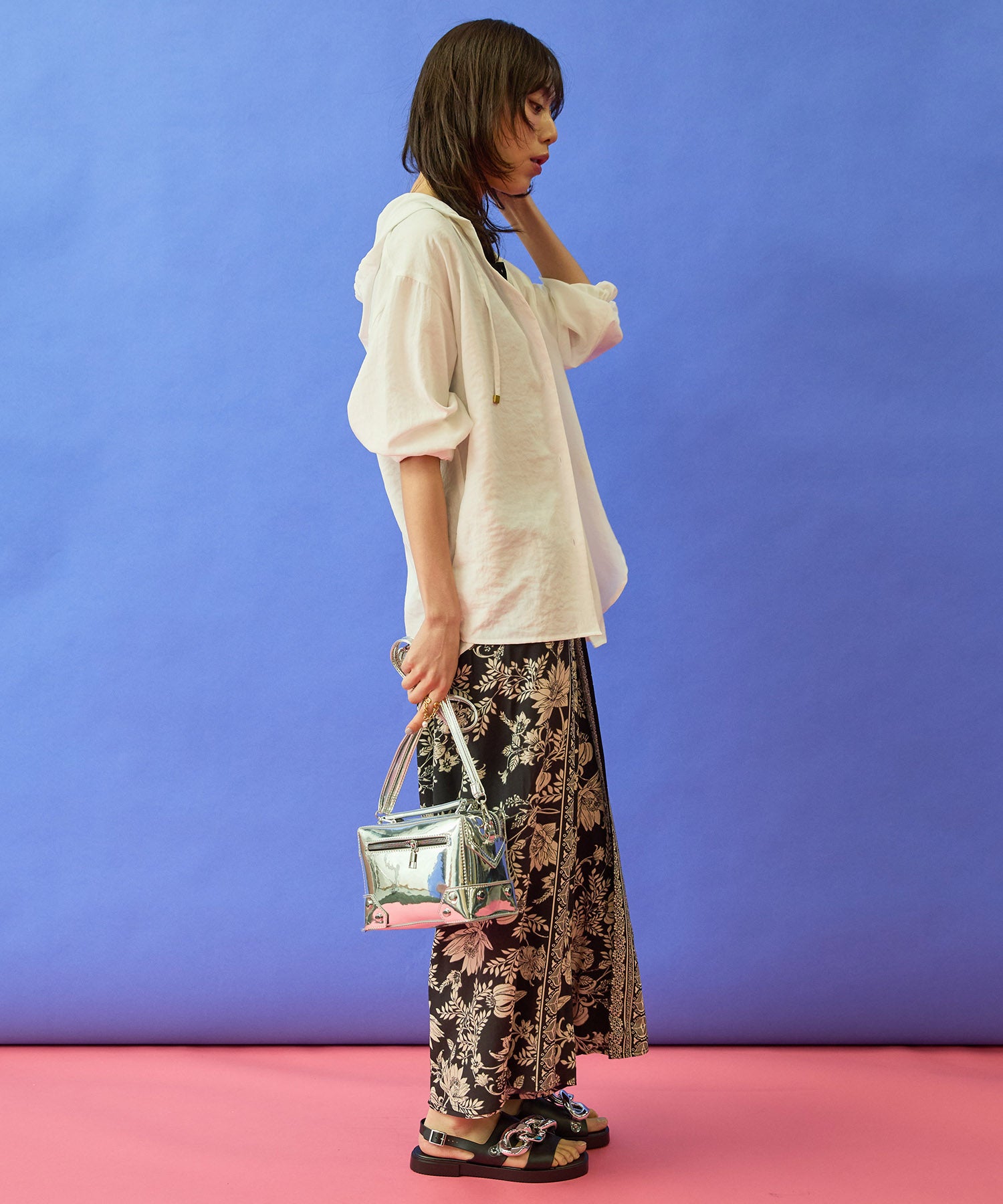 【FONT LAB】ナチュラルエアータンブラーフーディーブラウス