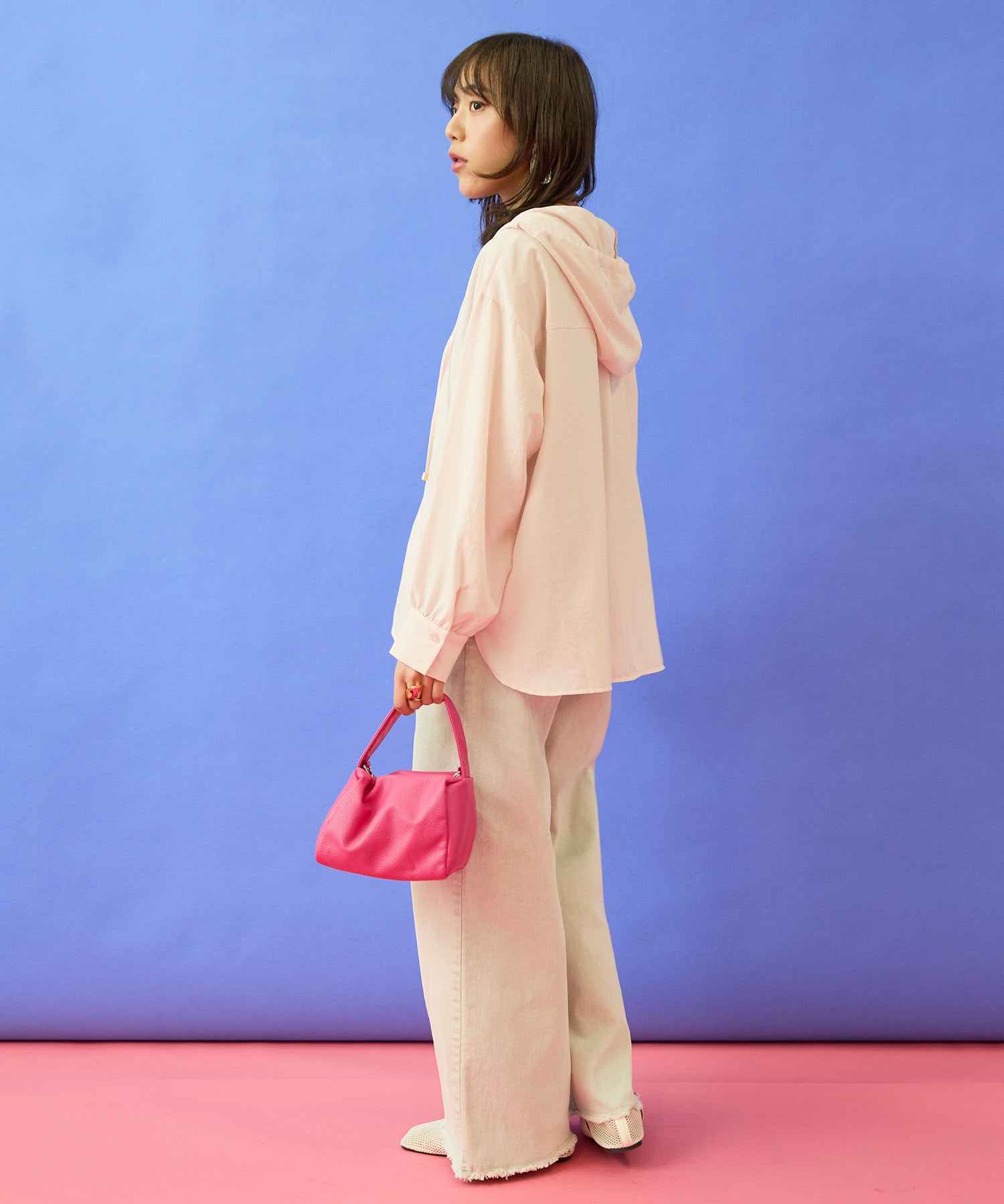 【FONT LAB】ナチュラルエアータンブラーフーディーブラウス