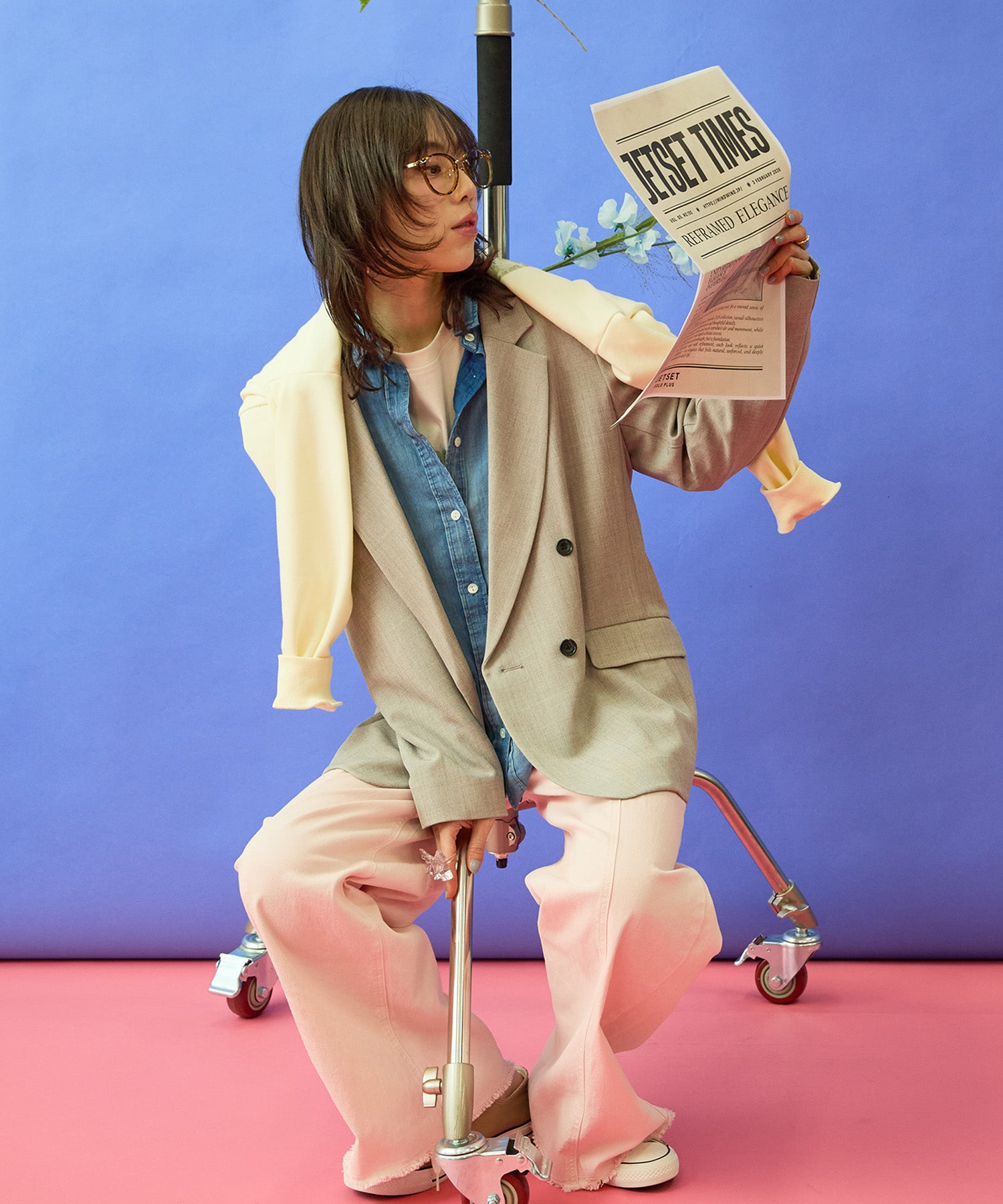 【FONT LAB】シアーデニム2WAYシャツ