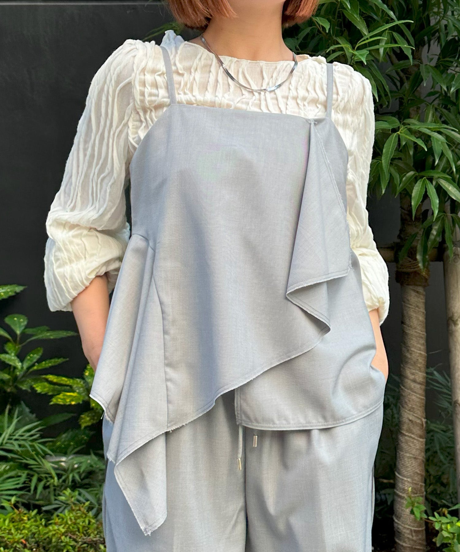 レディース キャミソール アシンメトリー レイヤード｜JETSET SOLO