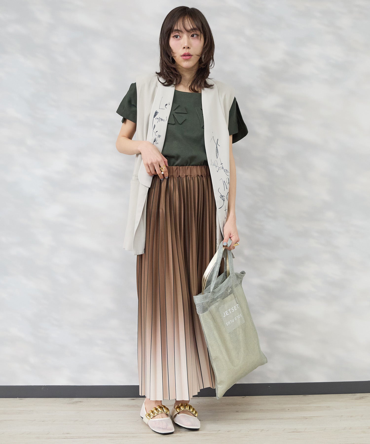 【FONT LAB】グラデーションプリーツスカート’26SS