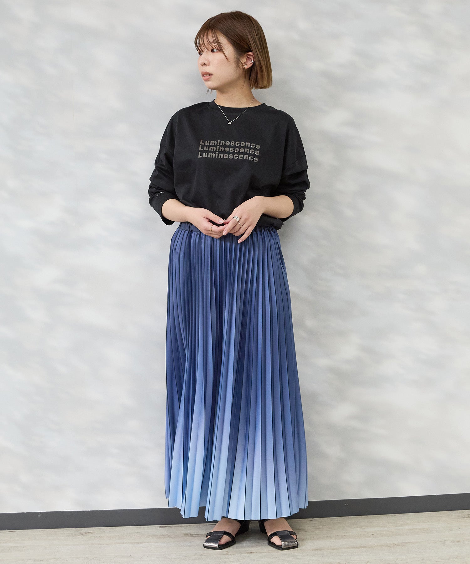 【FONT LAB】グラデーションプリーツスカート’26SS