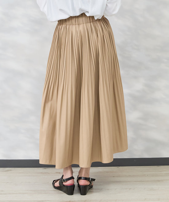 【FONT LAB】フェイクレザーランダムプリーツスカート