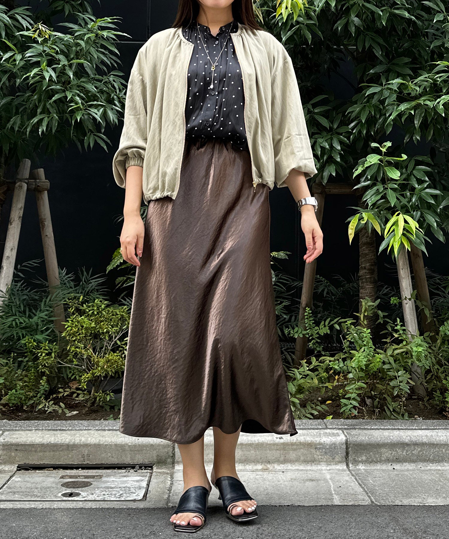 【INNOWAVE】【R】マットカルゼギャザーブルゾン