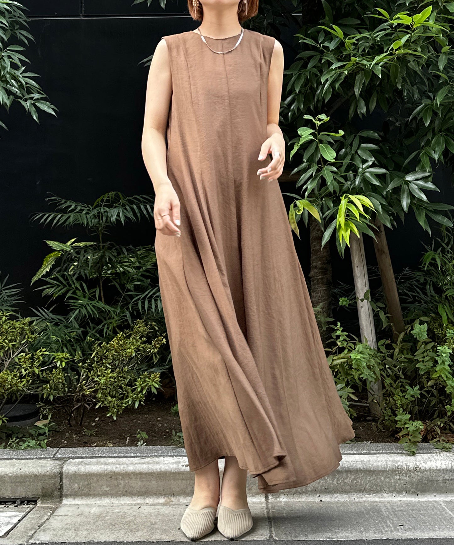 【SEADRAKE】【R】ラメネックAラインフレアワンピース