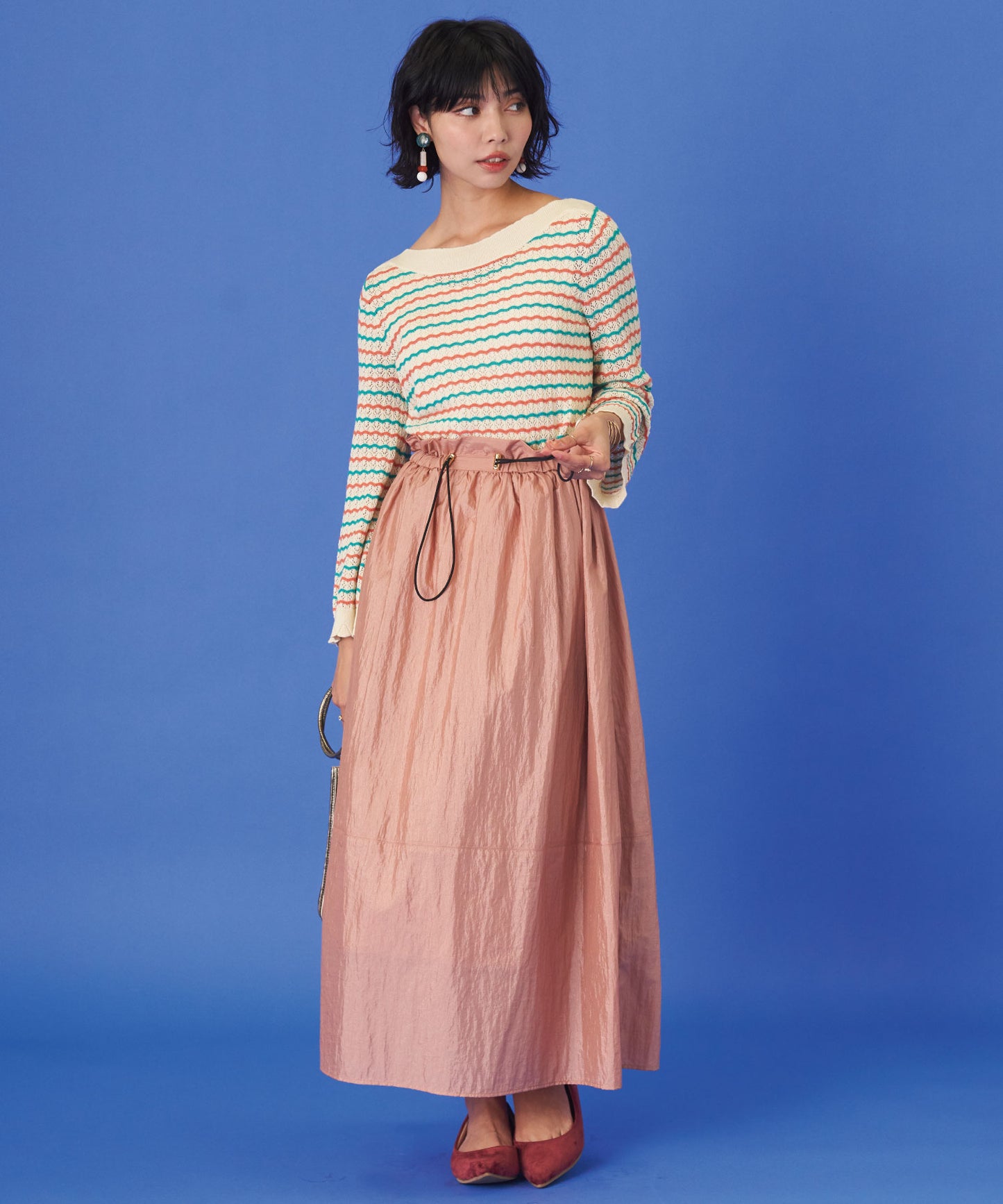 【サンプル商品】 KING LOUIS ウェーブボートネックニット