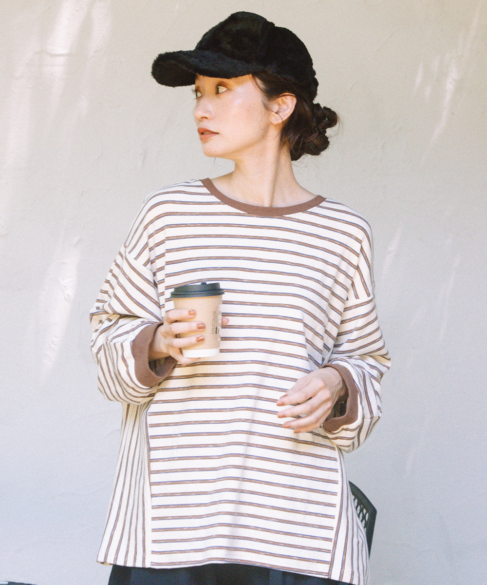 大きいサイズ レディース トップス プルオーバー ボーダー