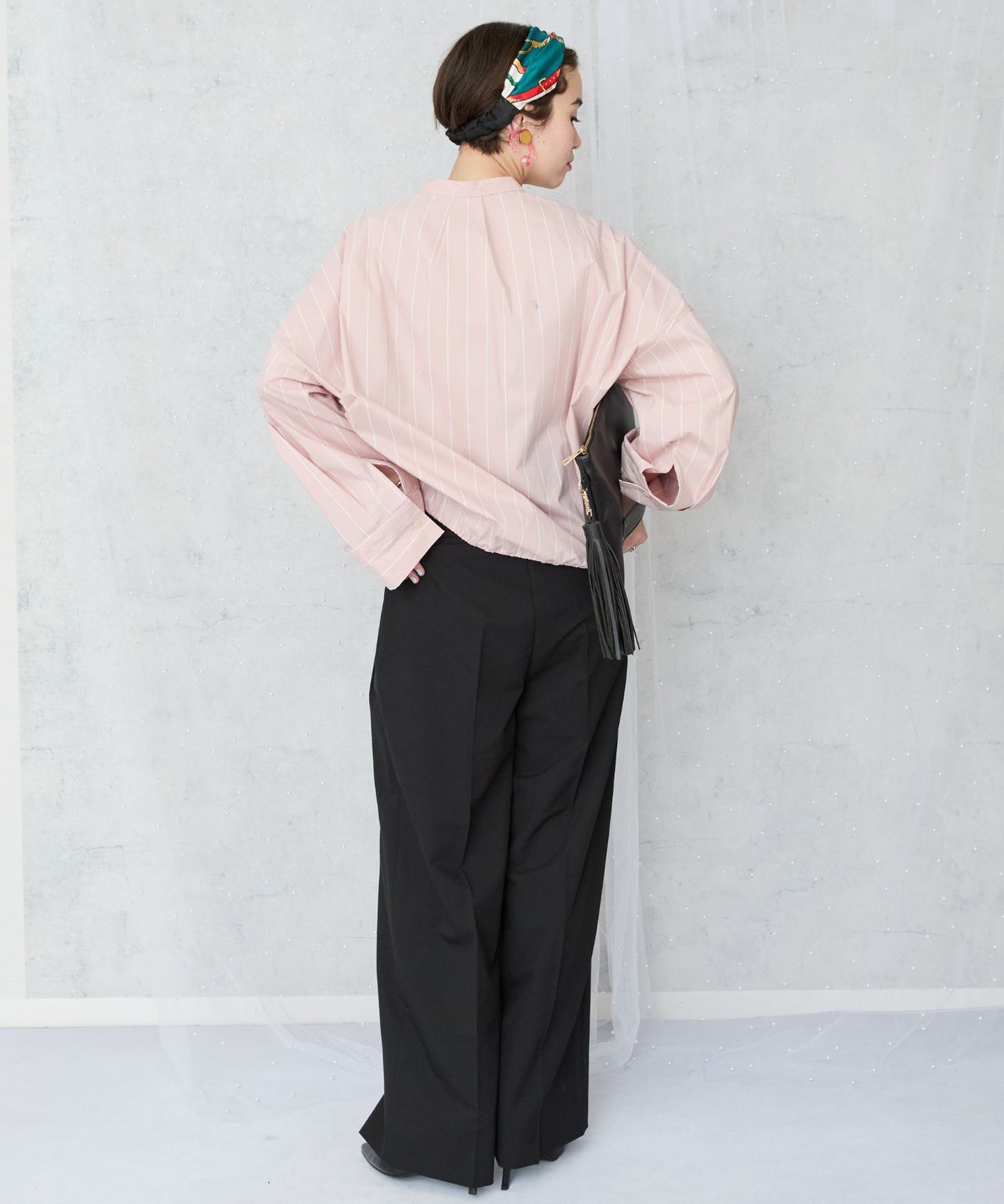 【JETSET SOLO PLUS】ワイドツータックマーベルトパンツ