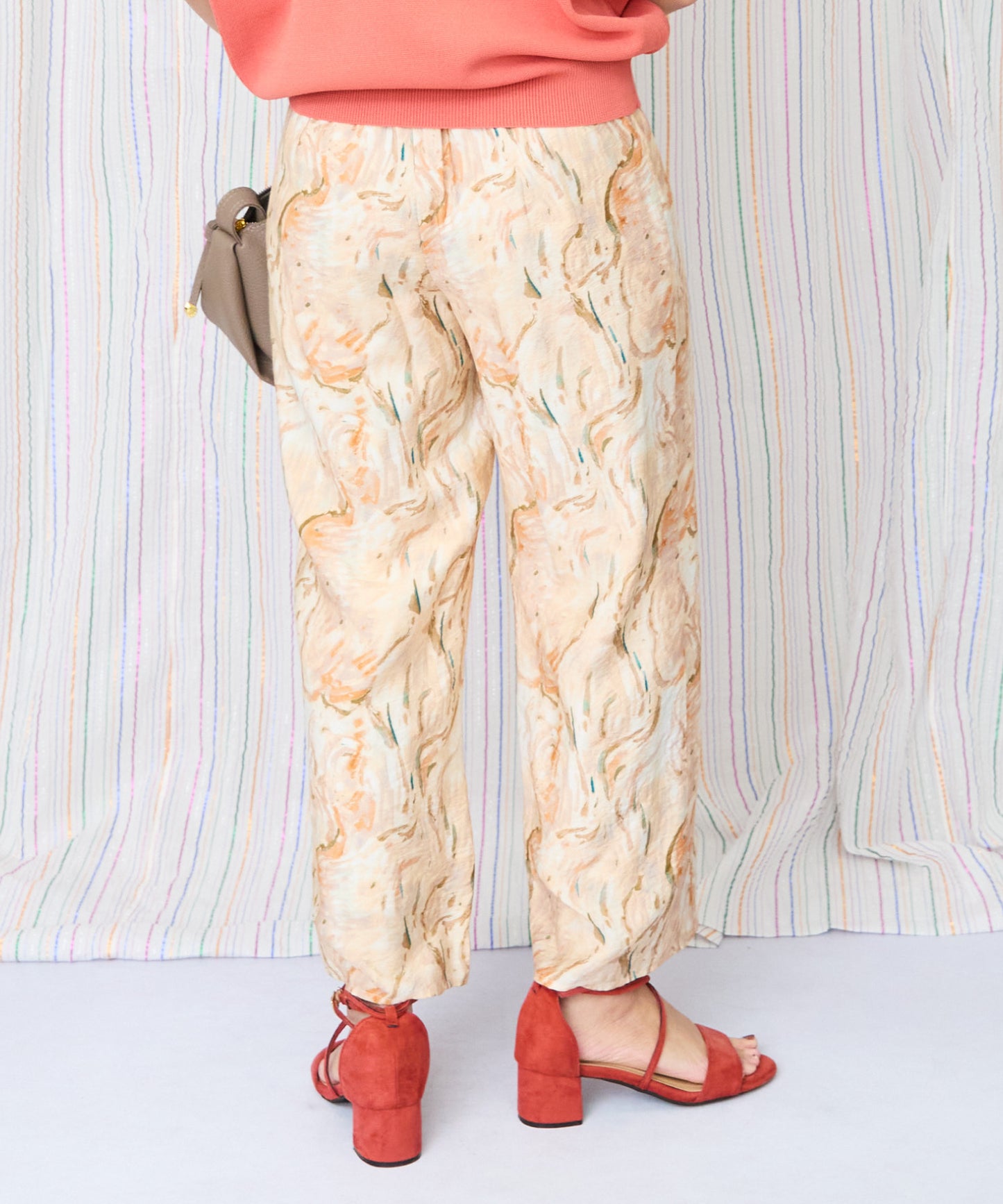 【FONT LAB】グラデーションマーブルプリントワイドパンツ