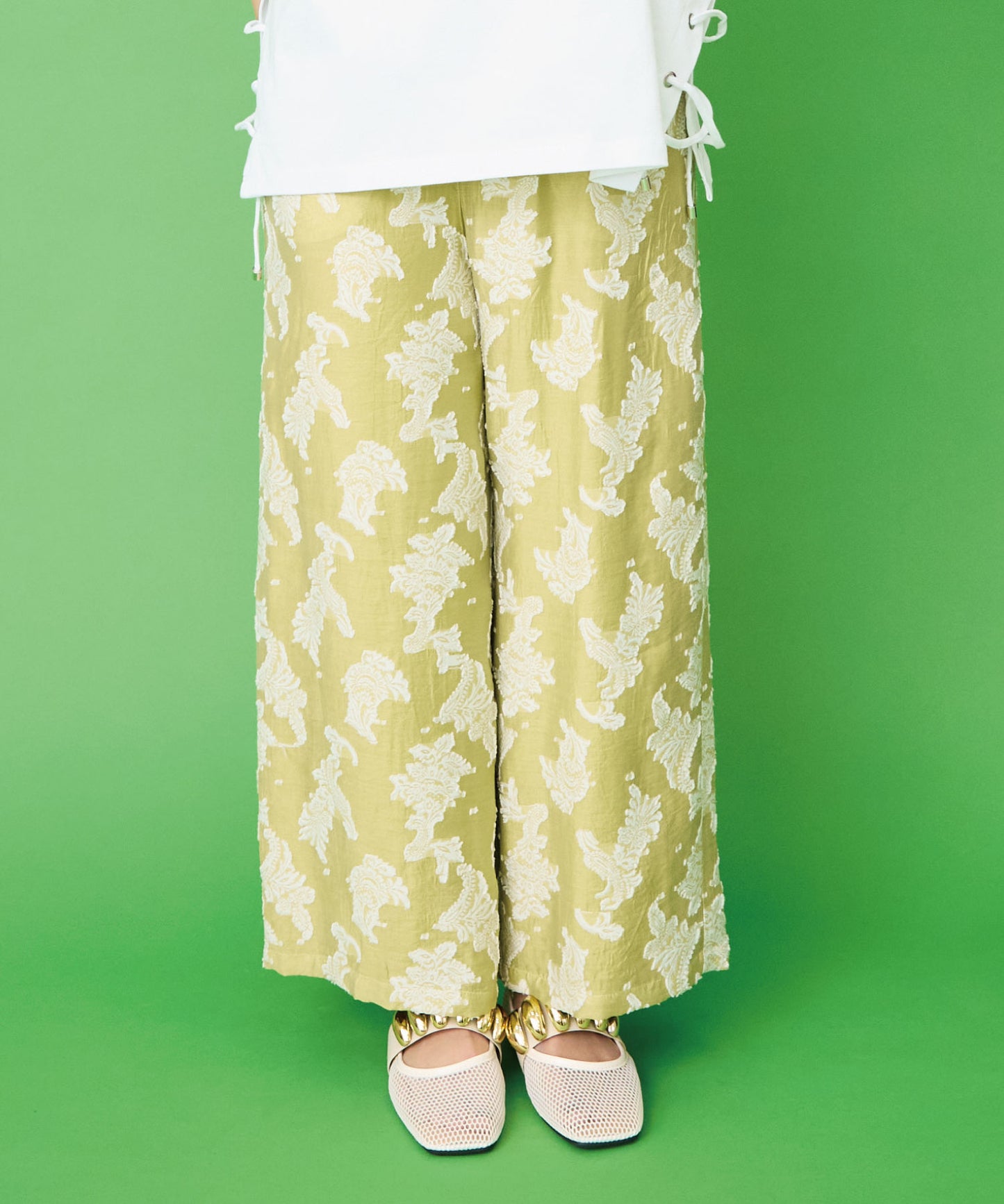 【FONT LAB】ペイズリーJQワイドパンツ