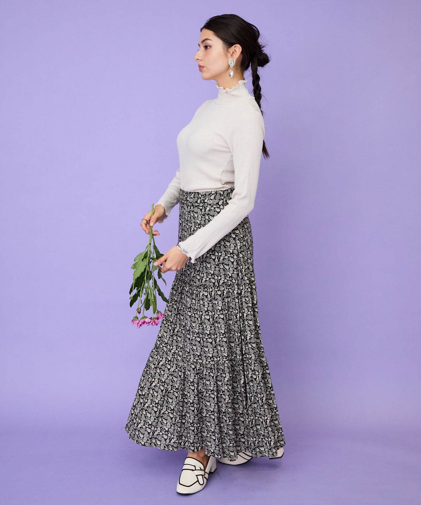 【FRNCH】フラワーベース&フルーツ スカート