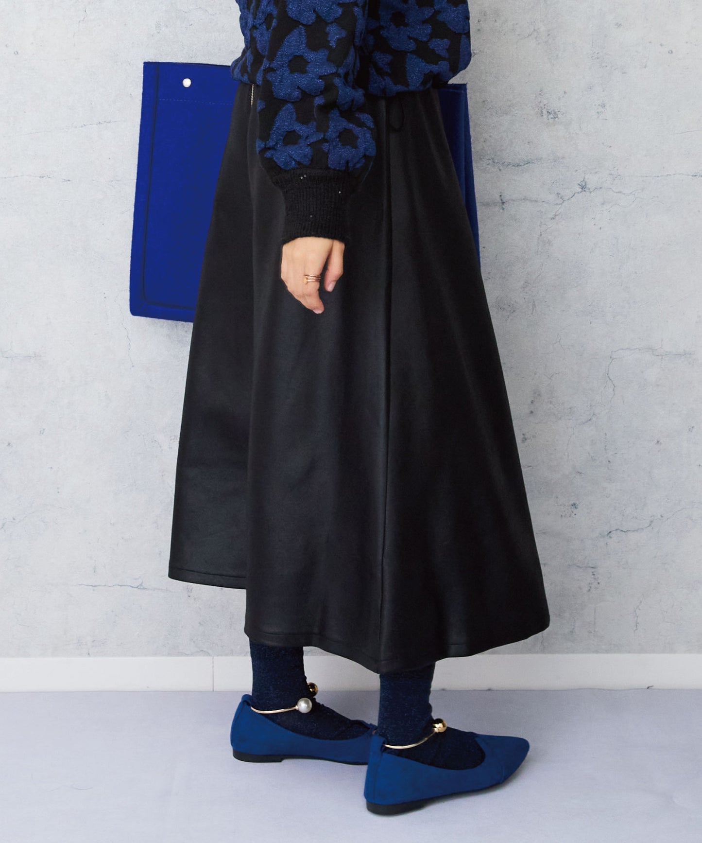 【FONT LAB】マシュマロコーティング レザースカート