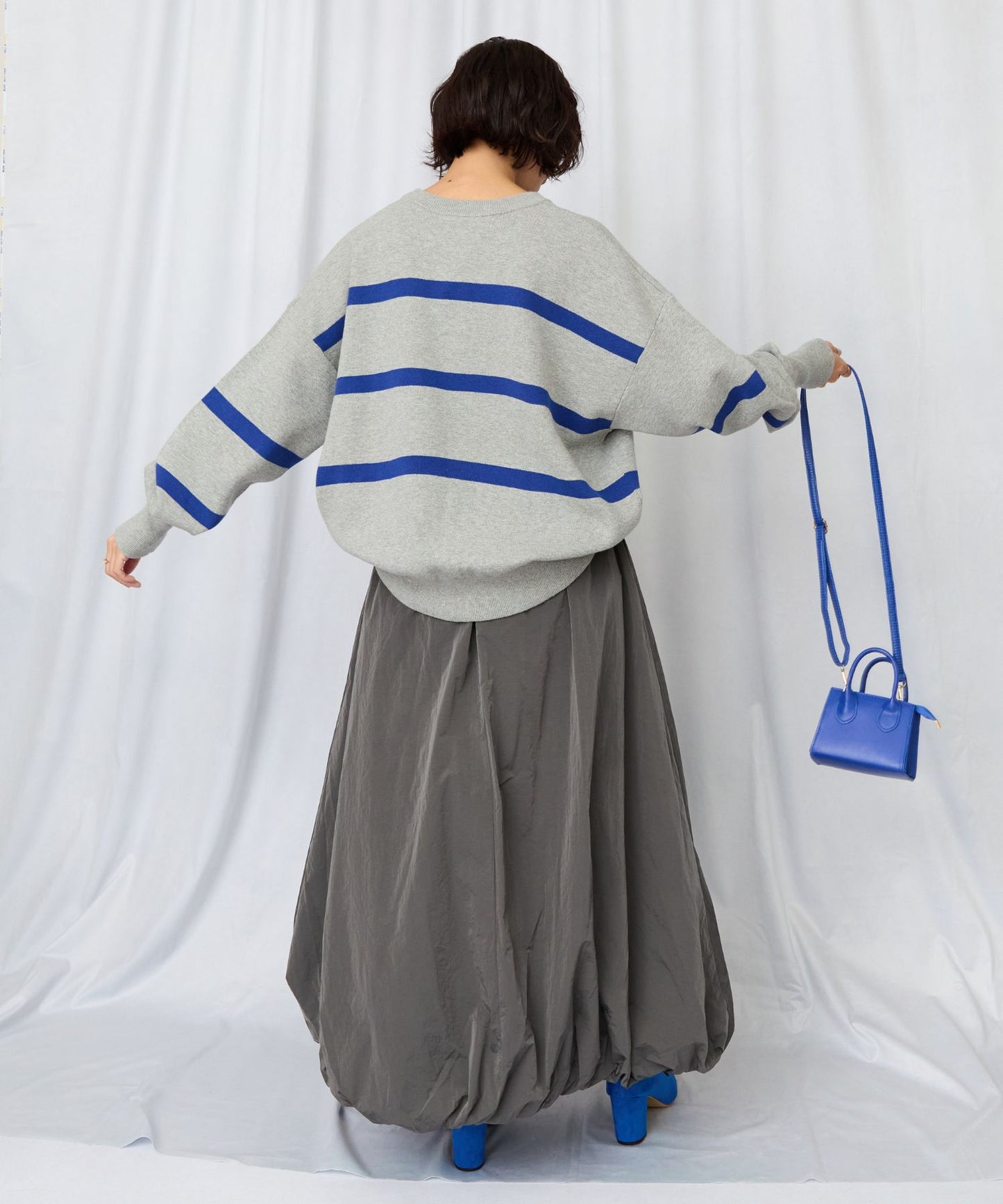 【FONT LAB】ブライトタフタ中綿バルーンスカート