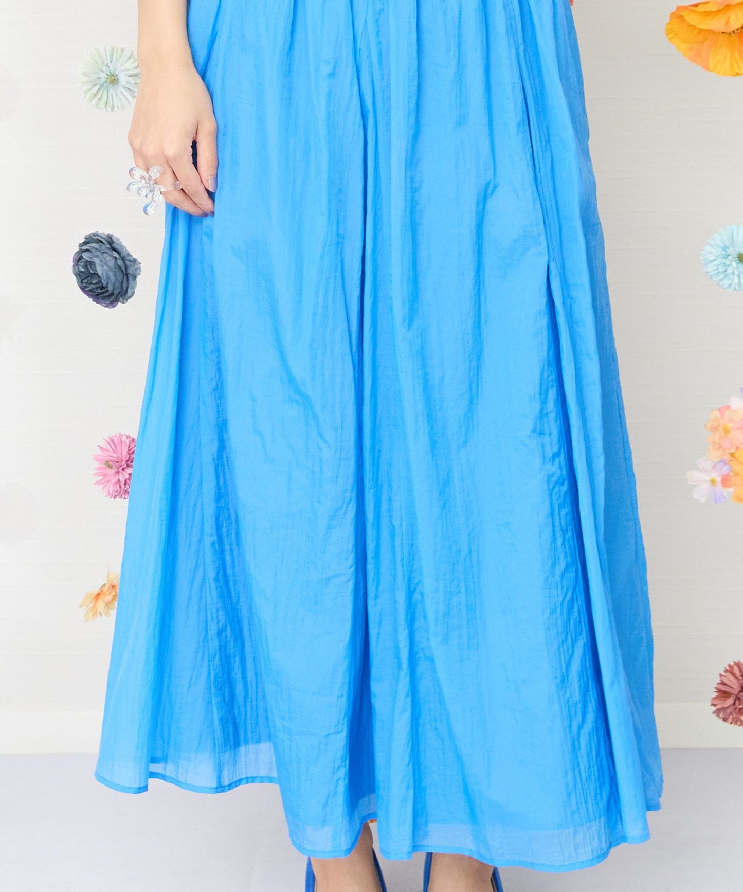 【FONT LAB】シアーナイロンタフタフレアスカート