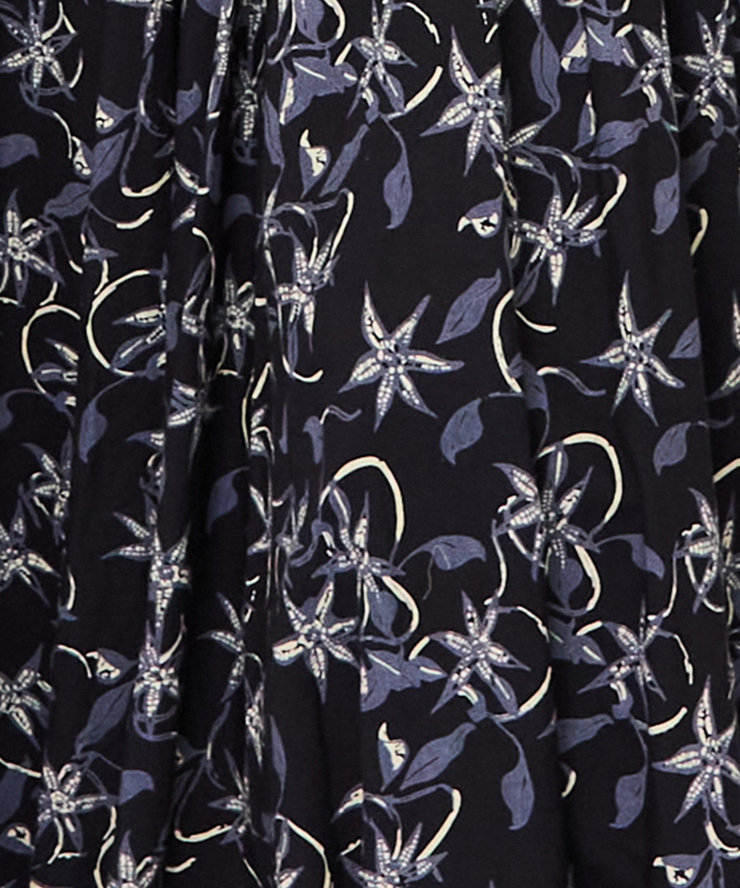 【INDUS luxury for JETSET SOLO PLUS】リーフプリントフレアスカート