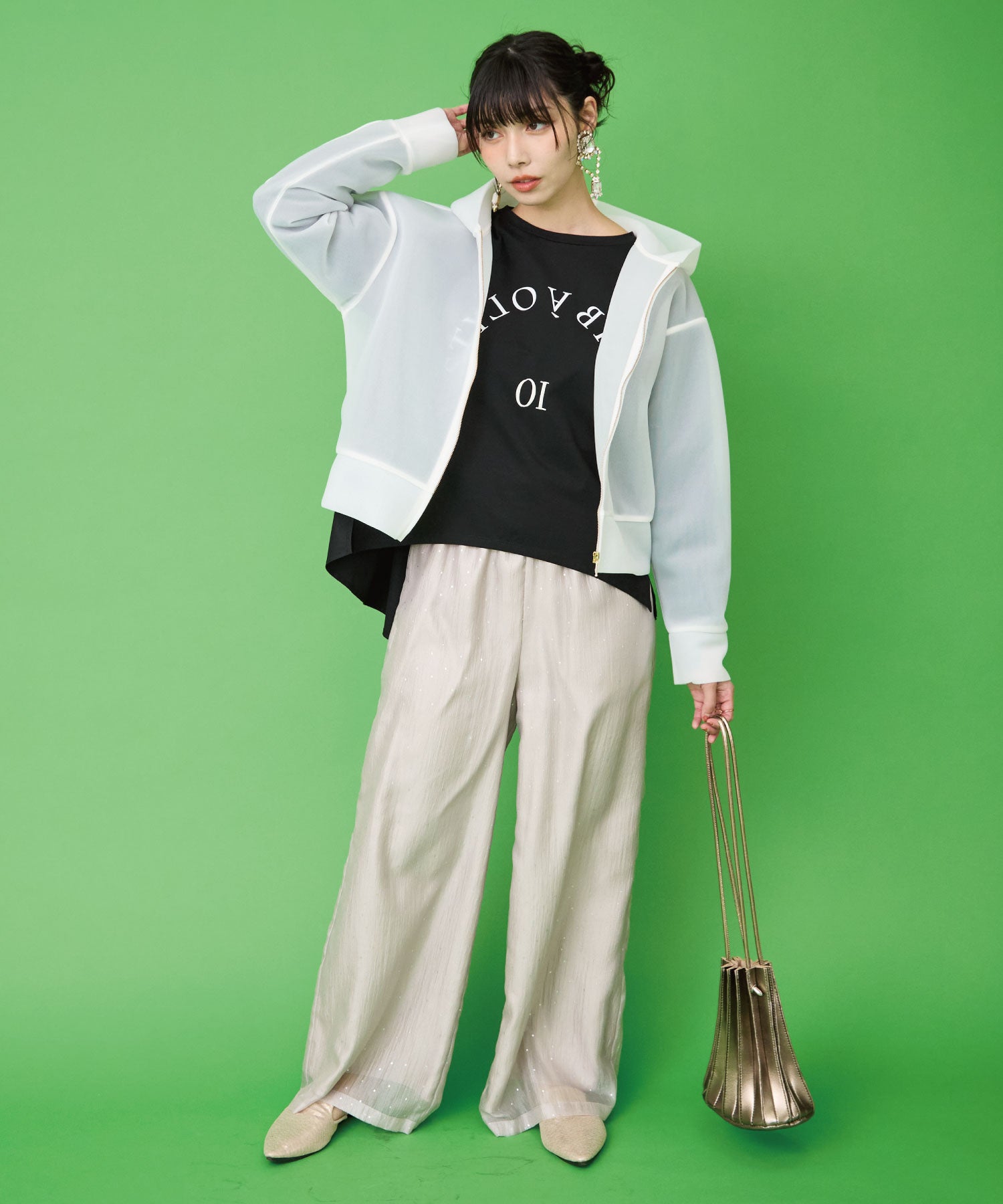 【FONT LAB】シアーダンボールフーデットブルゾン