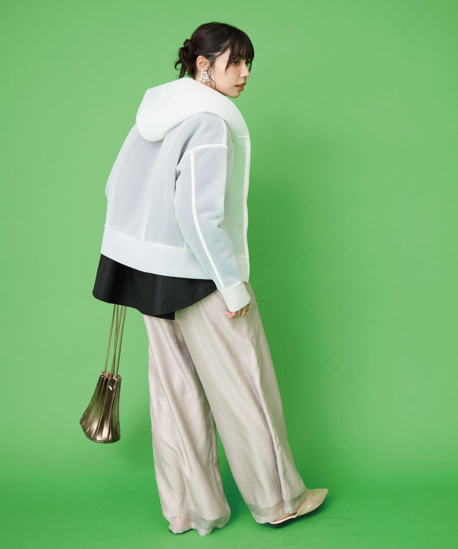 【FONT LAB】シアーダンボールフーデットブルゾン