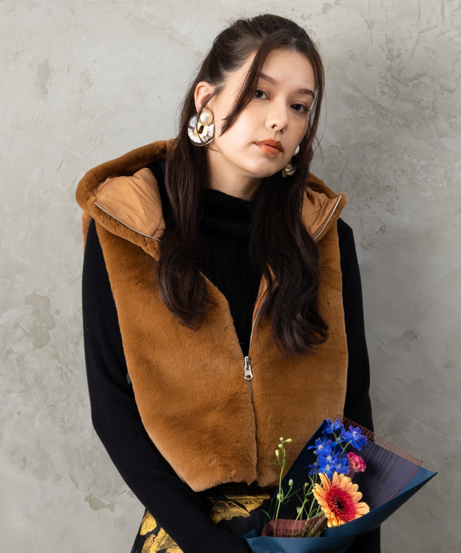 レディース ファー ベスト リバーシブル｜JETSET SOLO PLUS(ジェット