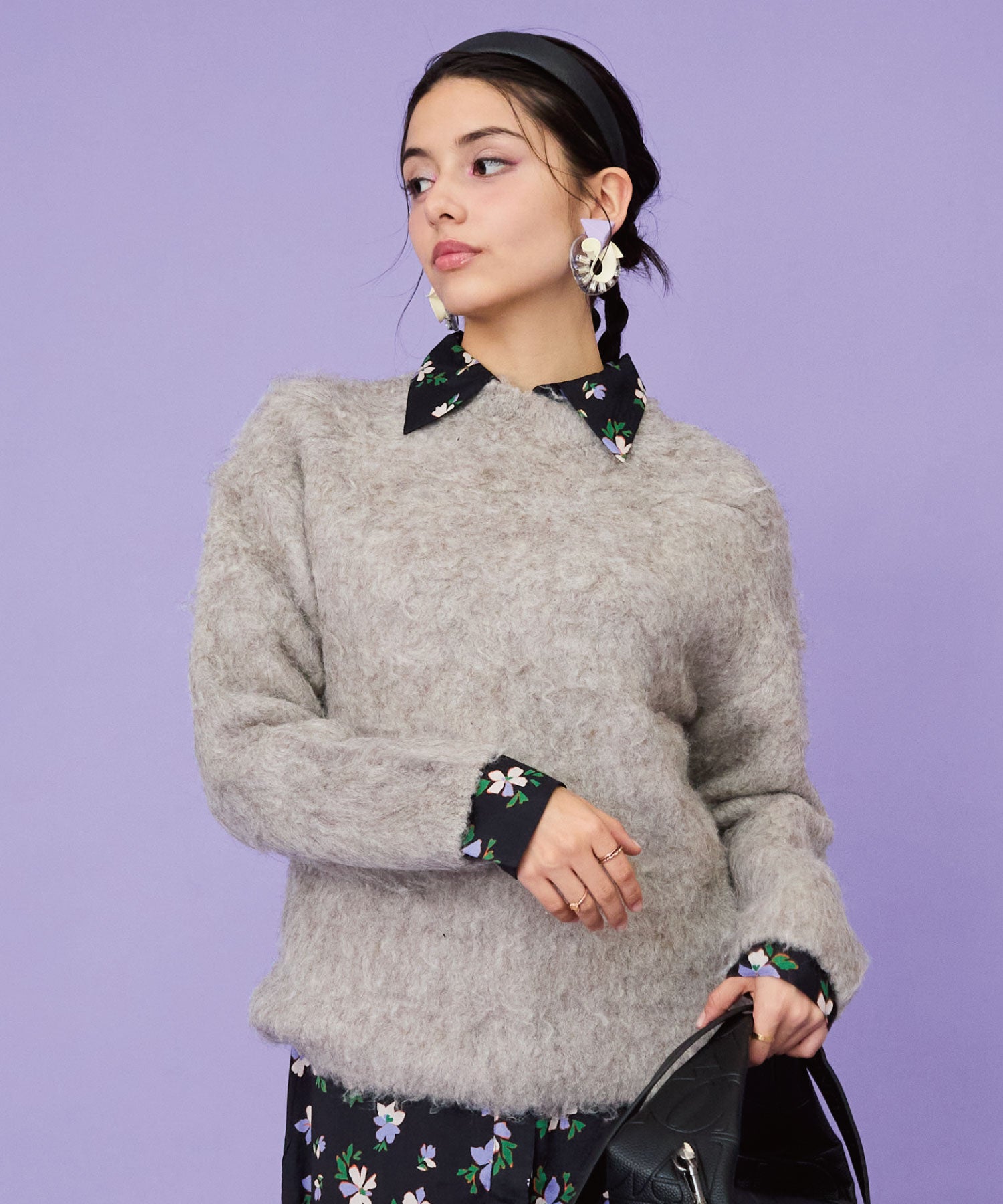 【FONT LAB】シャギーニットジャーディガン