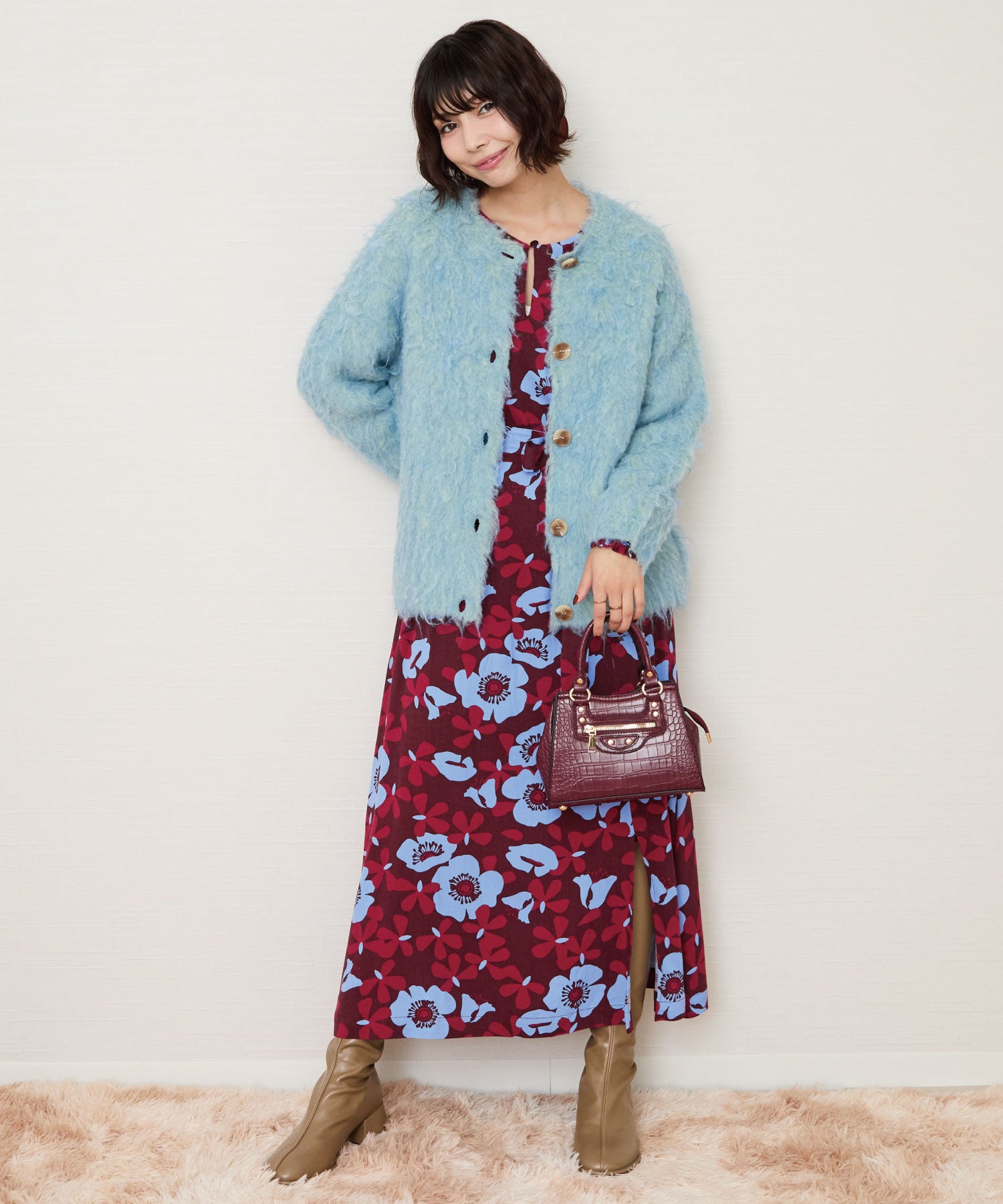 【FONT LAB】シャギーニットジャーディガン