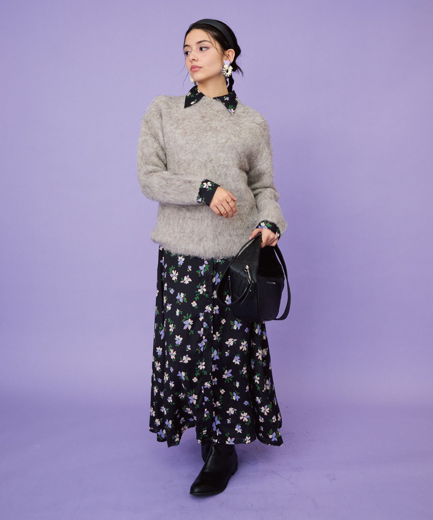 【FONT LAB】シャギーニットジャーディガン