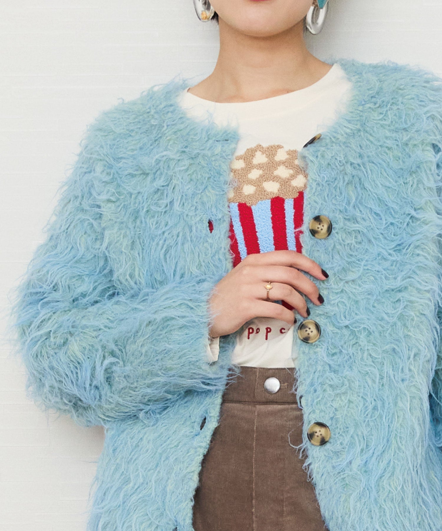 【FONT LAB】シャギーニットジャーディガン