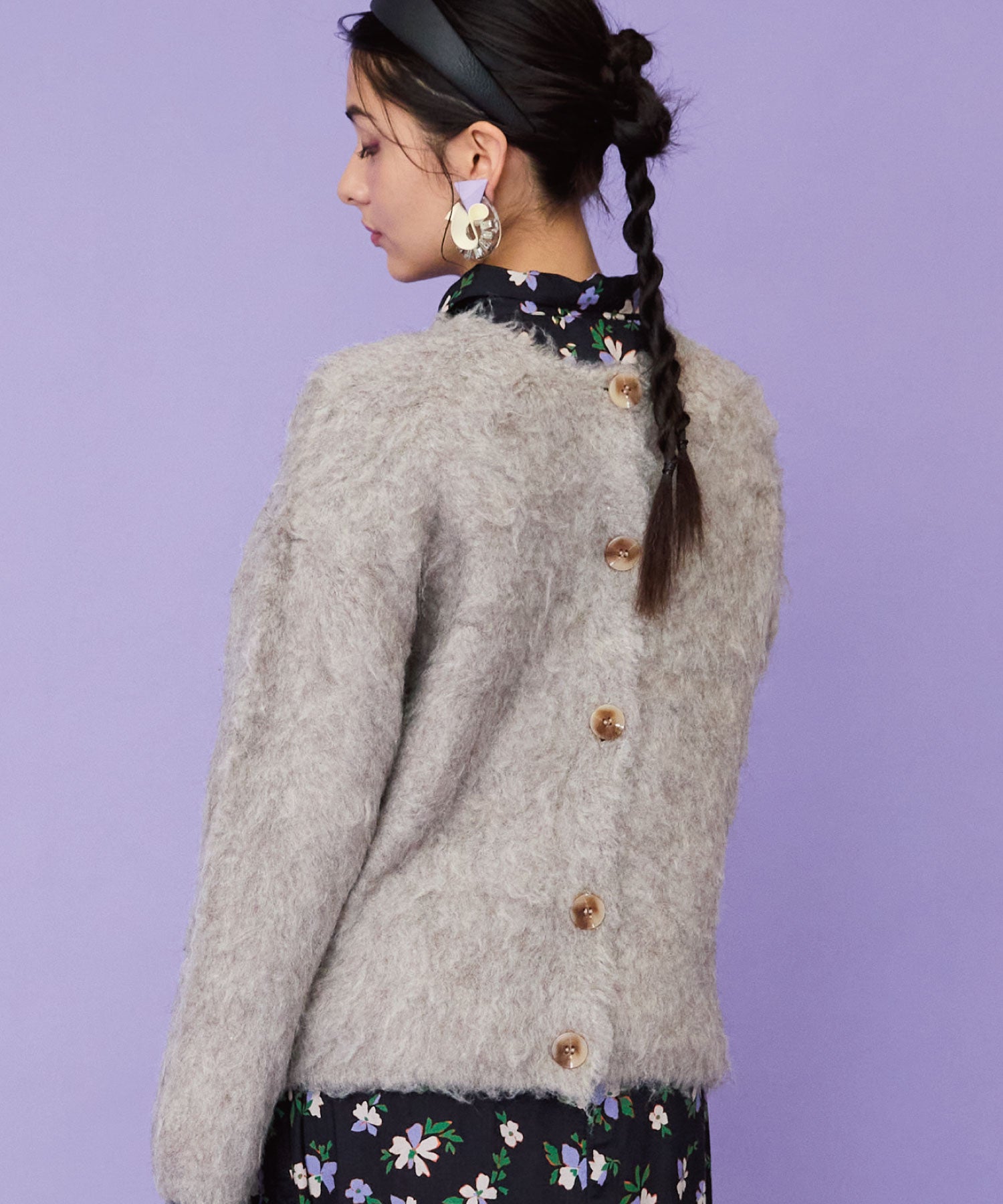 【FONT LAB】シャギーニットジャーディガン