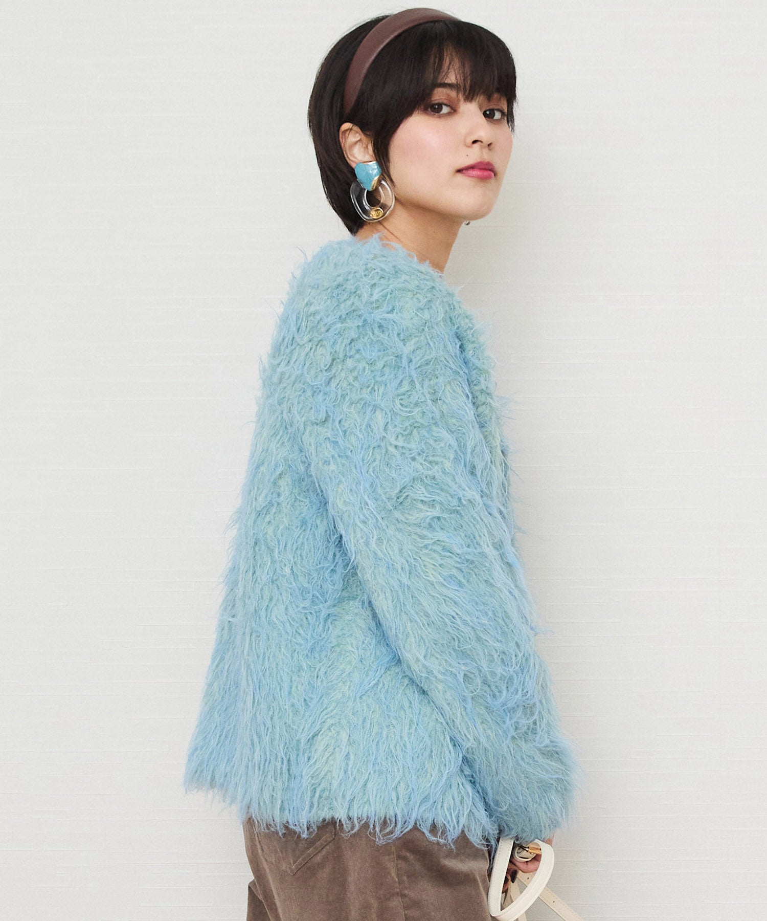 【FONT LAB】シャギーニットジャーディガン