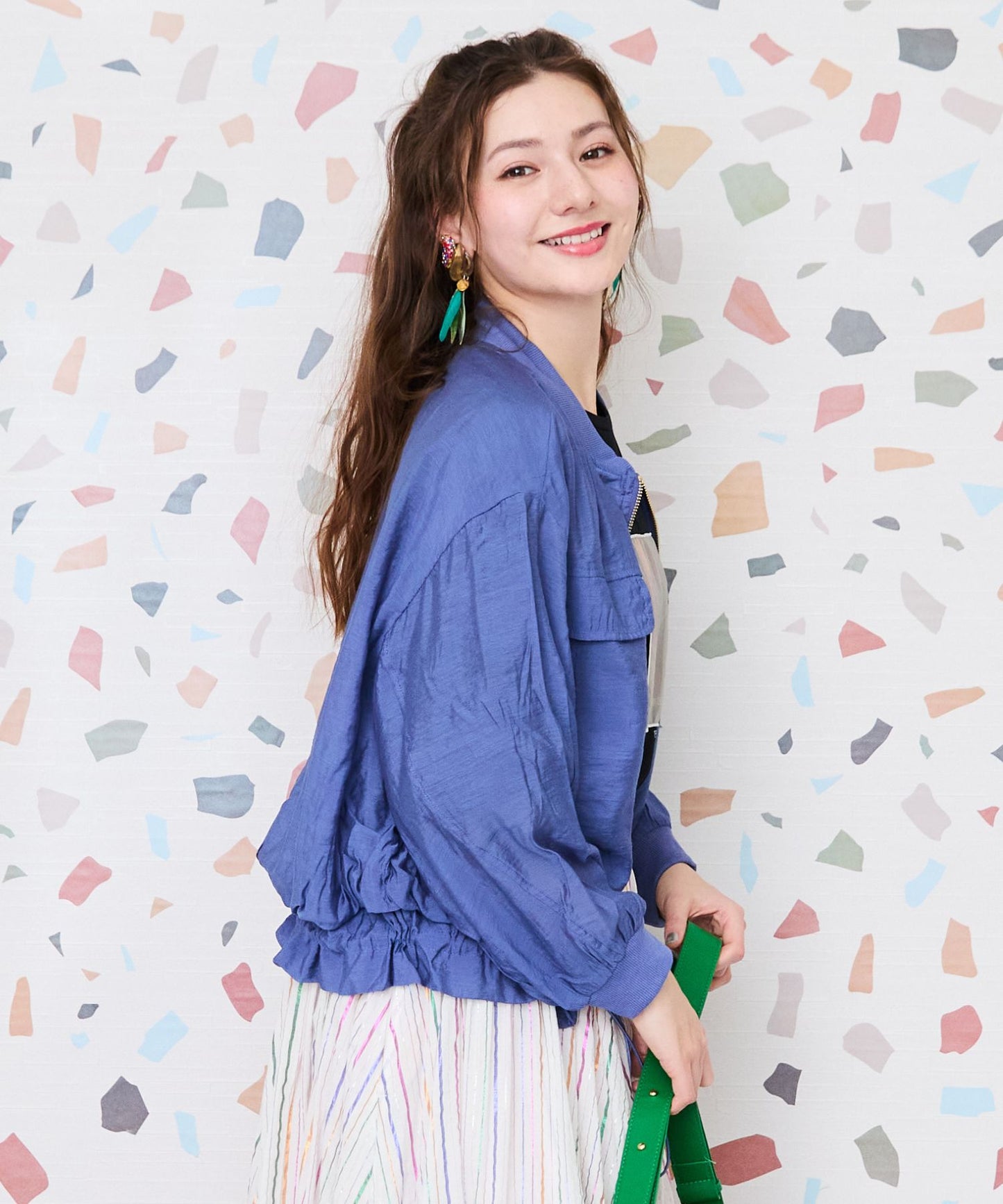 【FONT LAB】シアーサッカーZIPブルゾン