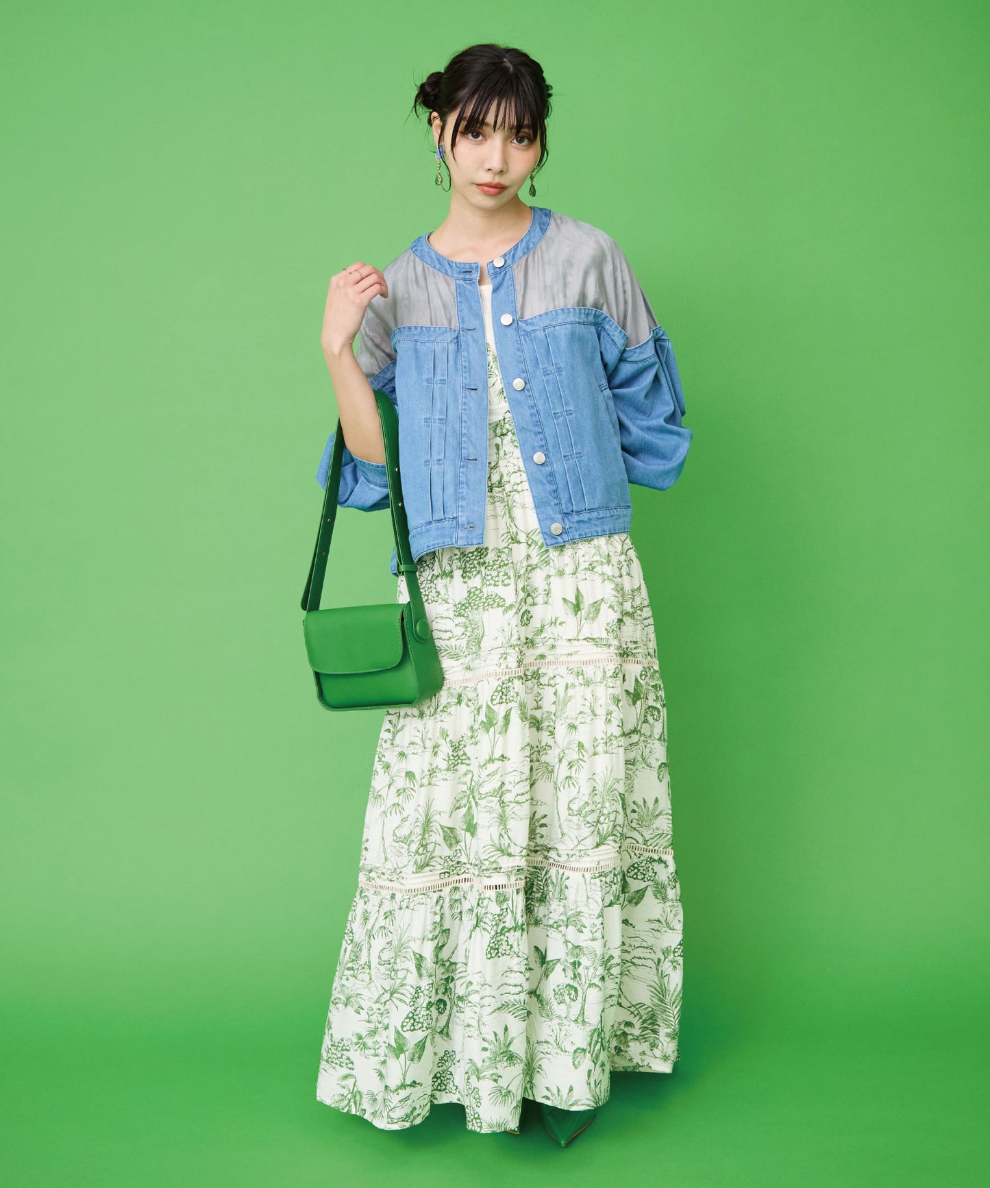 【FONT LAB】シアーコンビデニムブルゾン