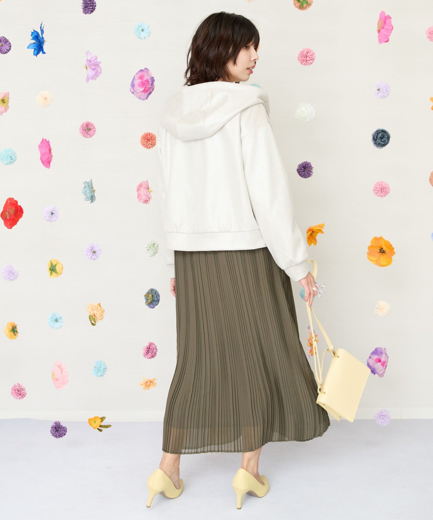 【FONT LAB】箔マシュマロスエードフーデットブルゾン