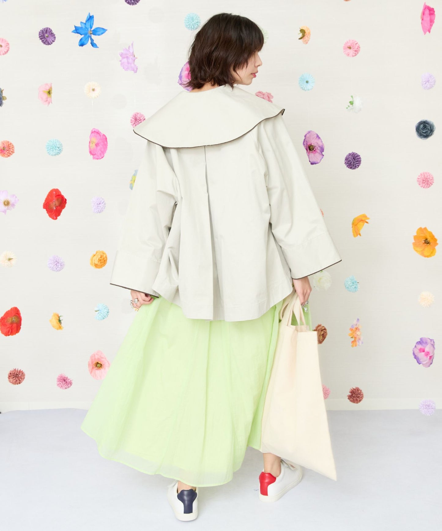 【JETSET SOLO PLUS】ショールカラーパイピングコート