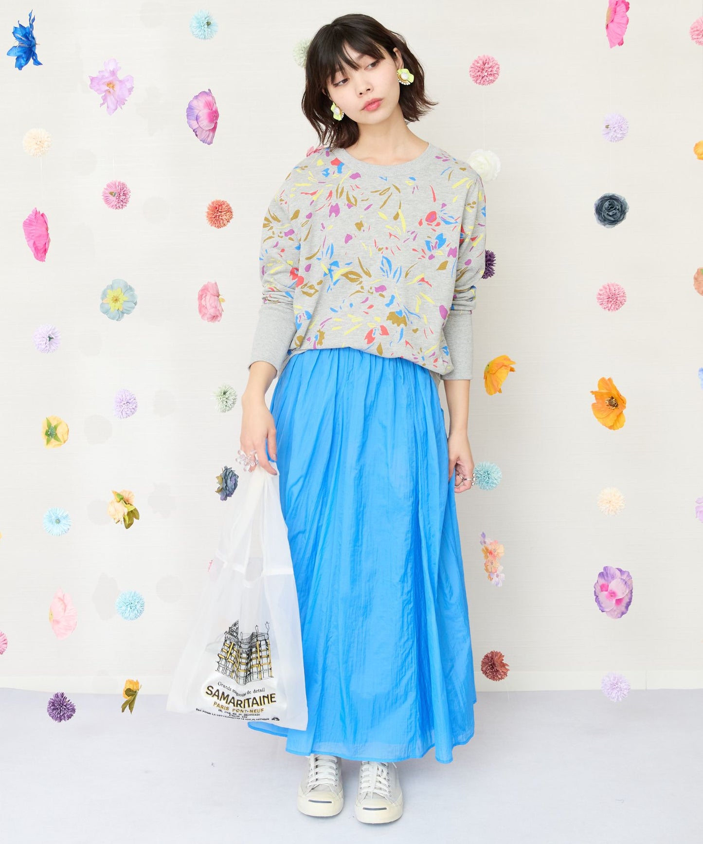 【NUMPH】マルチペイントプリントスウェット