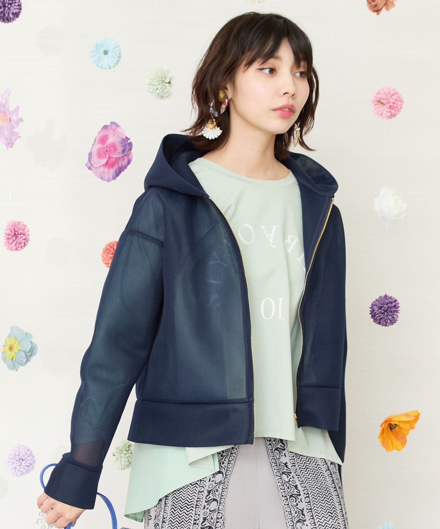 【FONT LAB】シアーダンボールフーデットブルゾン