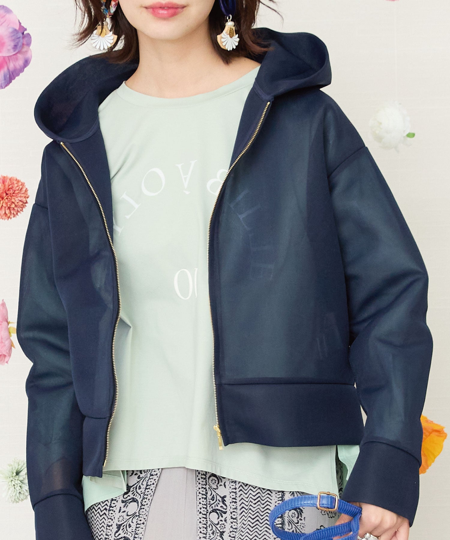 【FONT LAB】シアーダンボールフーデットブルゾン