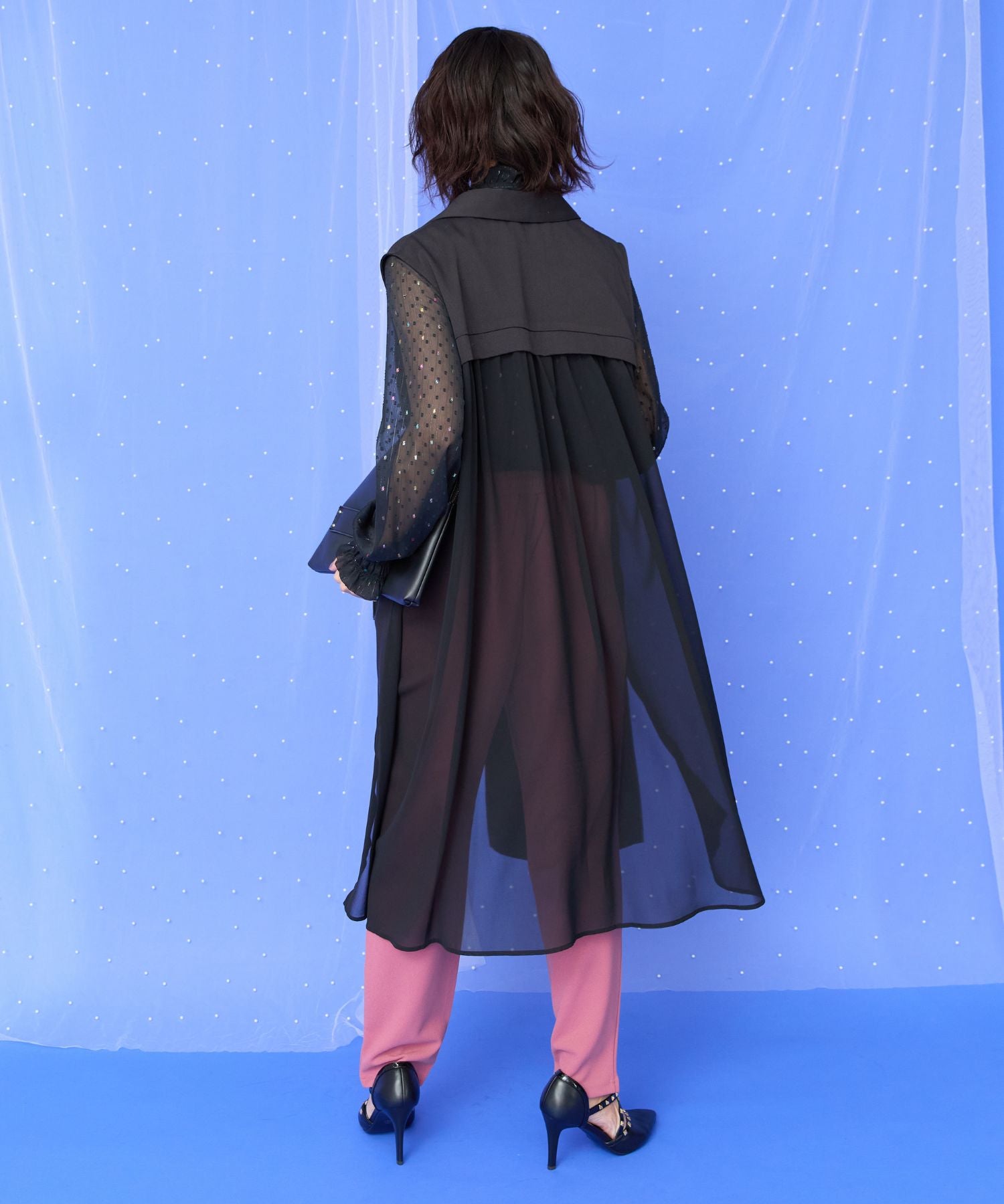 【FONT LAB】バックジョーゼットロングジレ