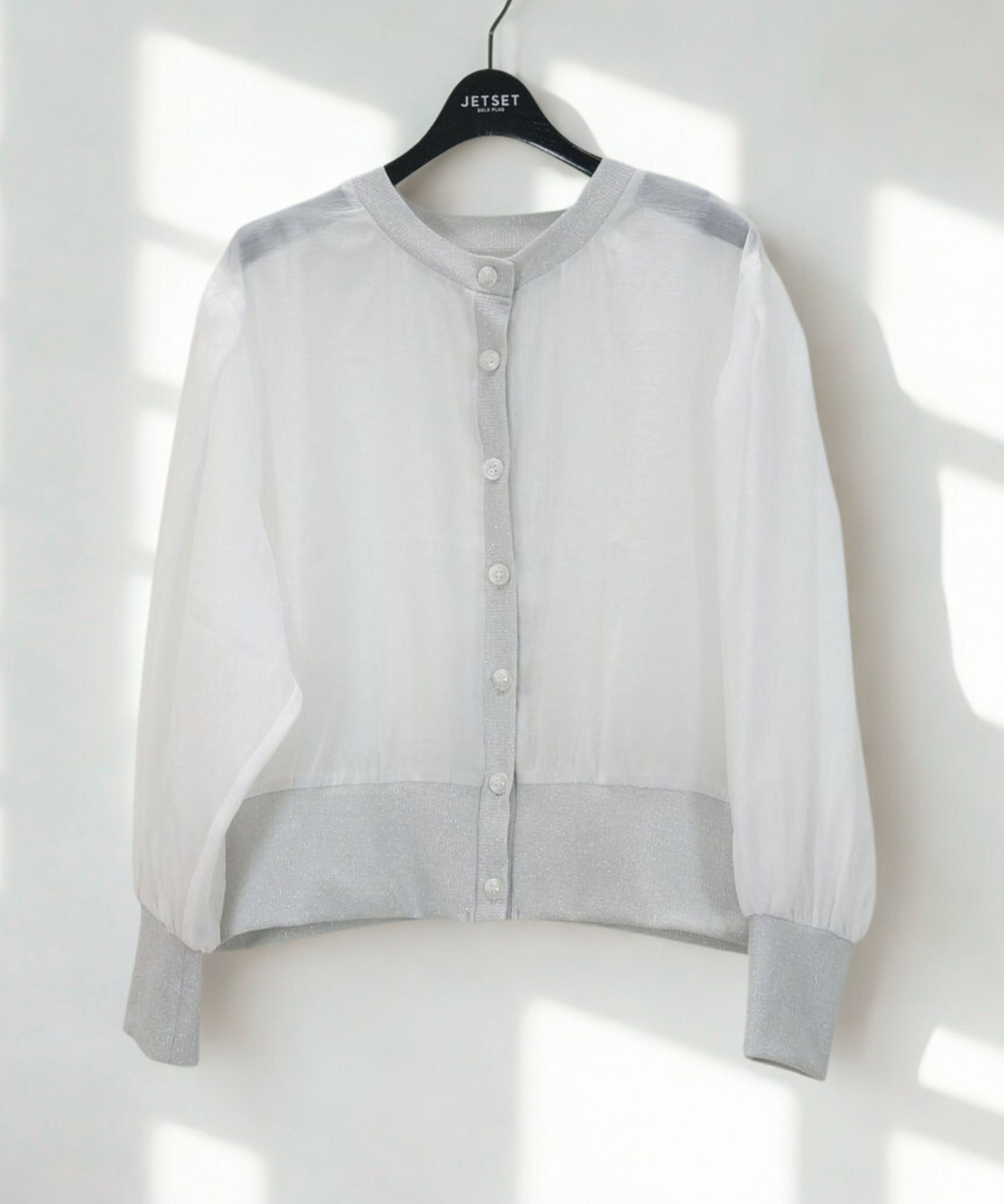 【FONT LAB】ラメリブ×シアー2WAYカーディガン