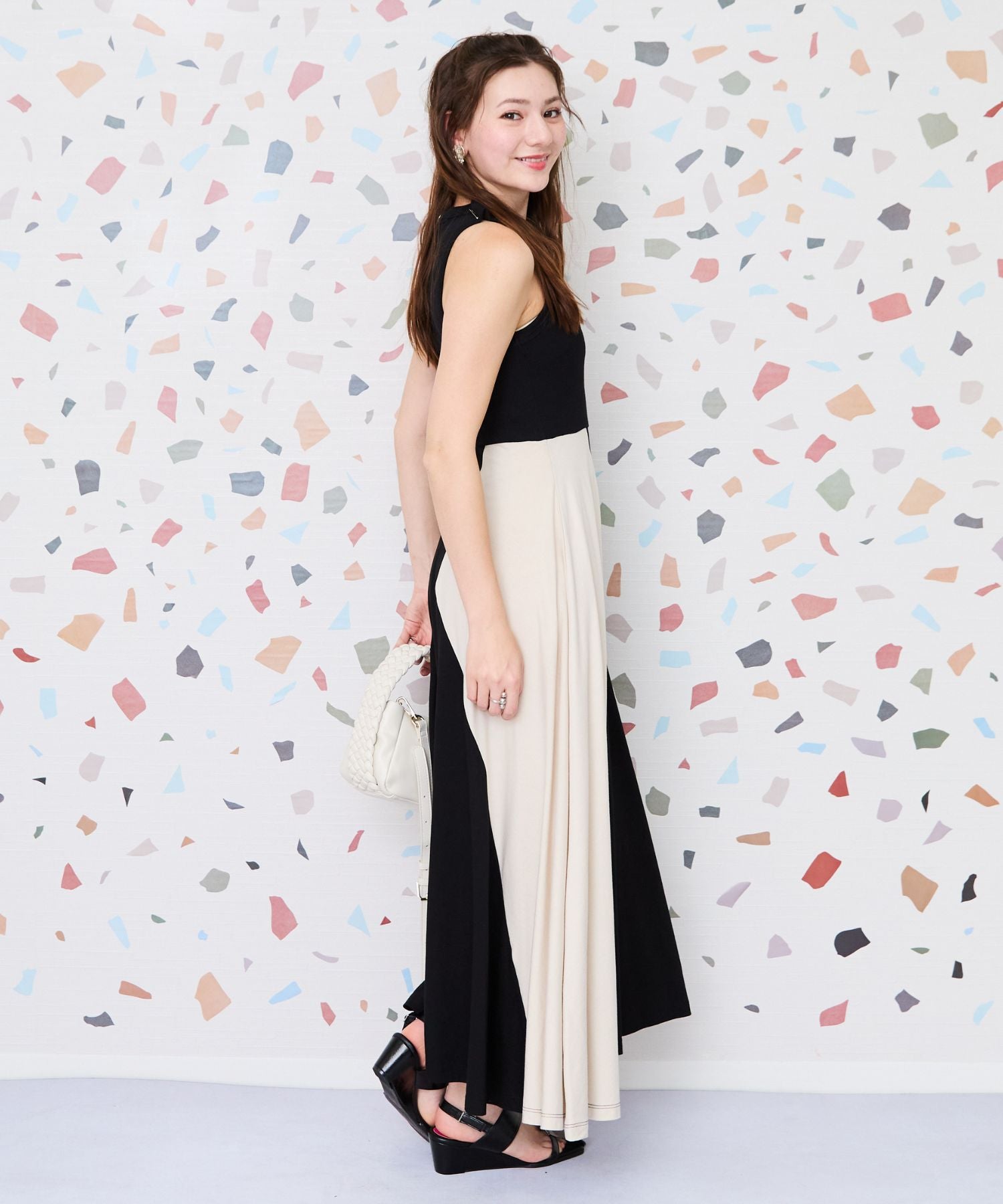 【BSB】モノトーンデザインワンピース