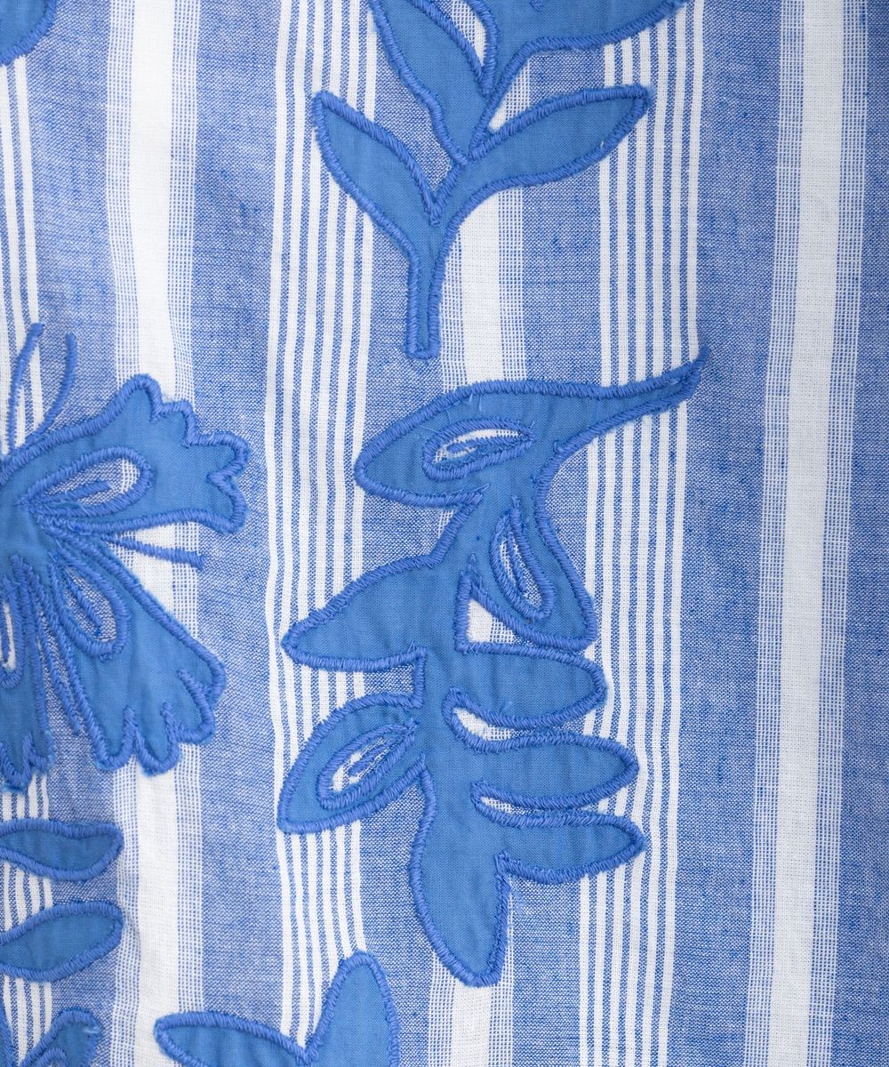 【着用動画あり】【大きいサイズ】 21号(6L~) ストライプ×フラワーエンブロイダリーシャツ | sabstreet my standard(サブストリートマイスタンダード) 公式通販| 大きい サイズ レディース ファッション