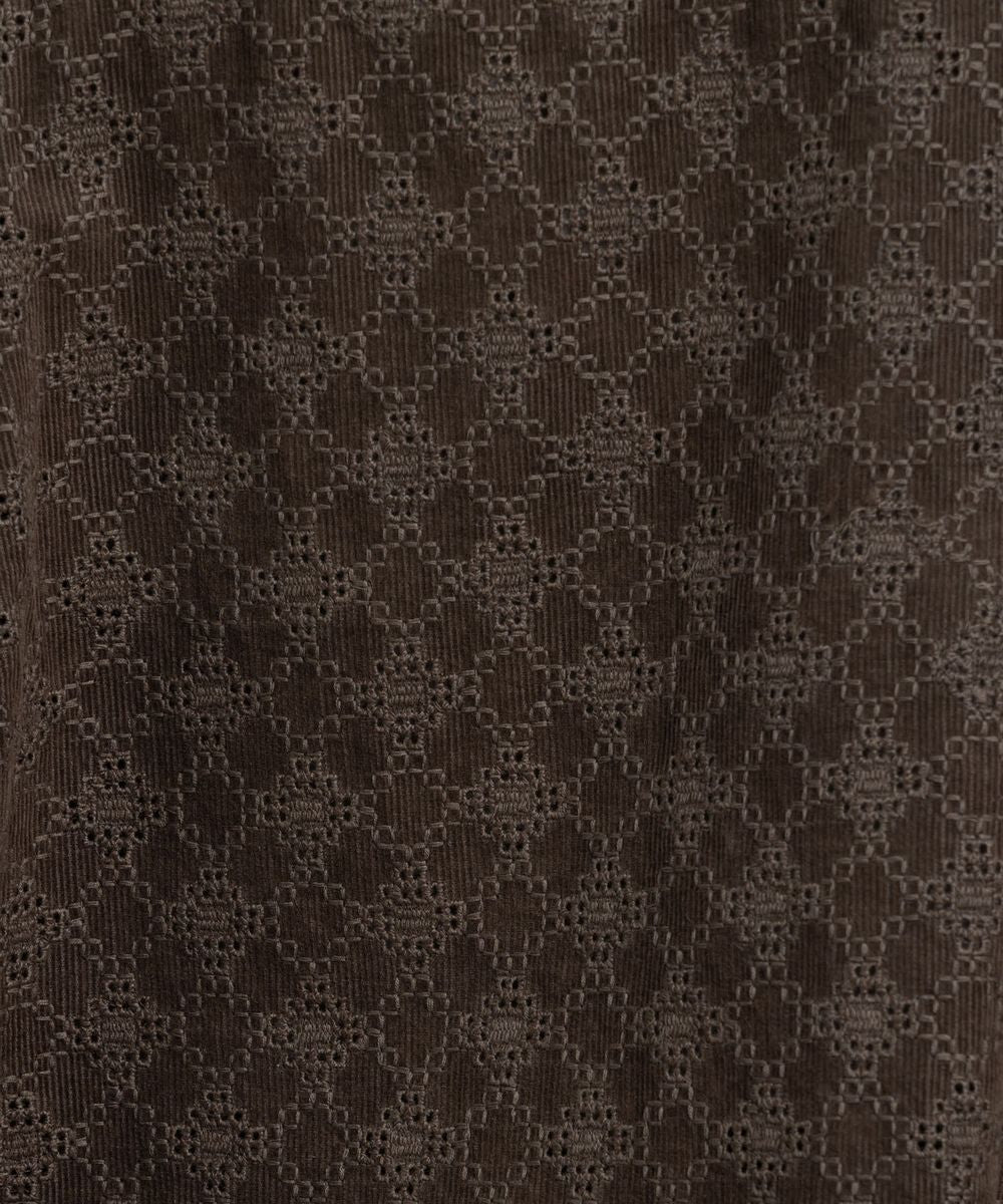 コーデュロイエンブロイダリーシャツ