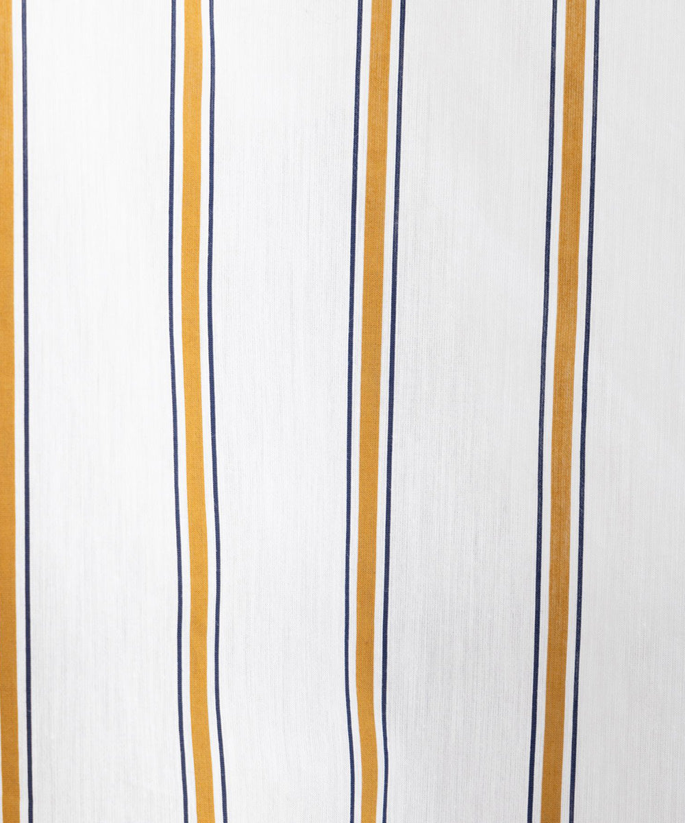 FONTLAB 先染めストライプオーバーシャツ